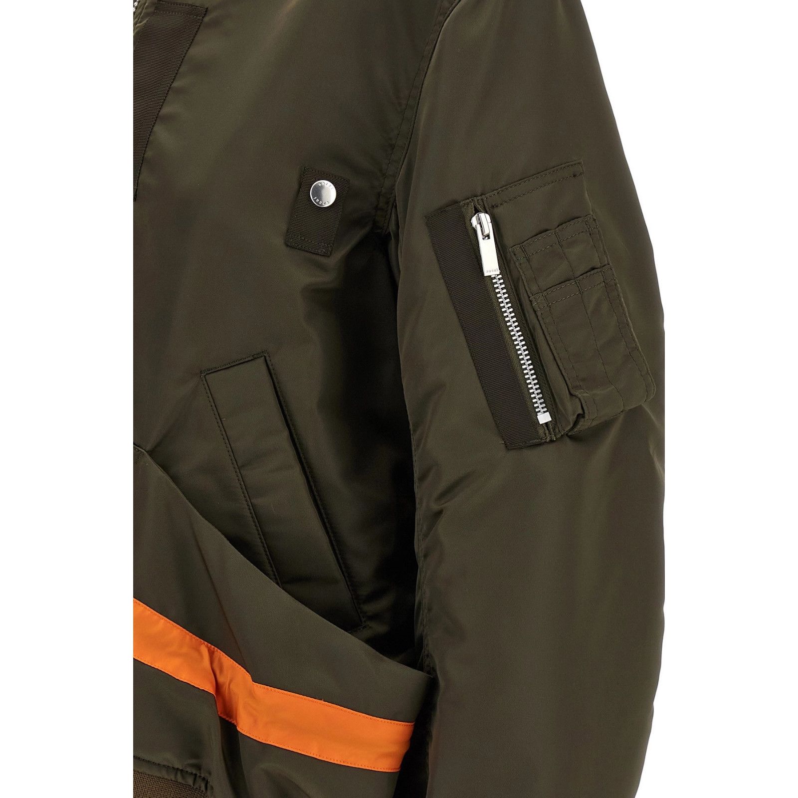 Sacai SACAI Drawstring Beige/Green Nylon Bomber Jacket New & Authe Size XS / US 0-2 / IT 36-38 - 4 Thumbnail