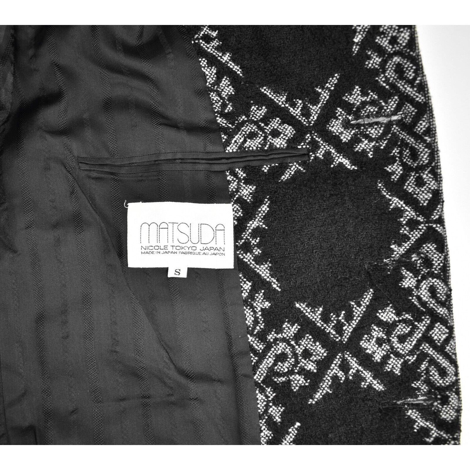 Matsuda MATSUDA Nicole Tokyo Japan Black White Wool Blend Jacket S Size S / US 4 / IT 40 - 5 Thumbnail