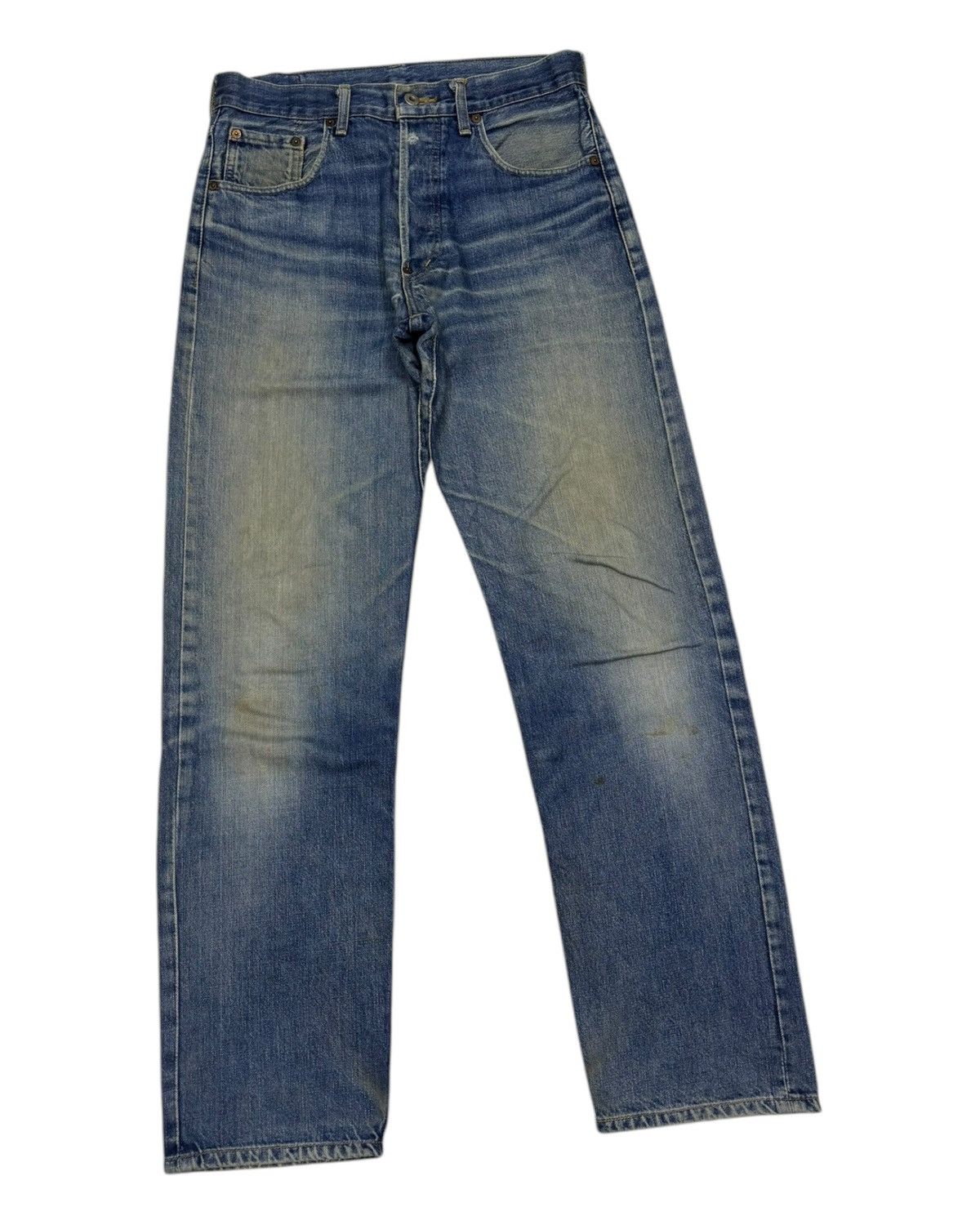 Levi's Vintage Levi’s Big E Lot 701 XX Buckle Belt Selvedge Jeans Size US 32 / EU 48 - 3 Thumbnail