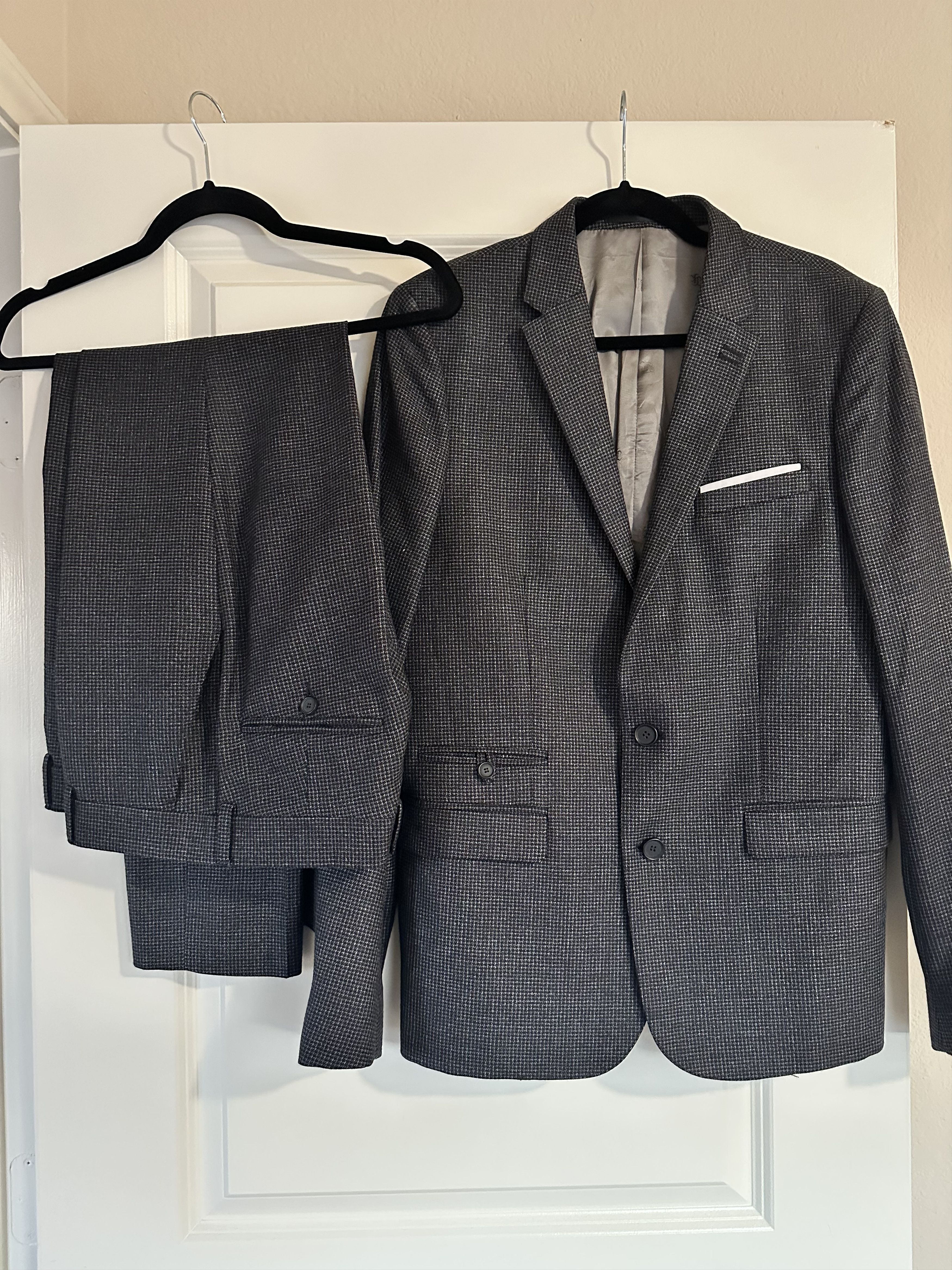 The Kooples The Kooples Men’s Houdstooth Wool Suit Size 48R - 2 Thumbnail