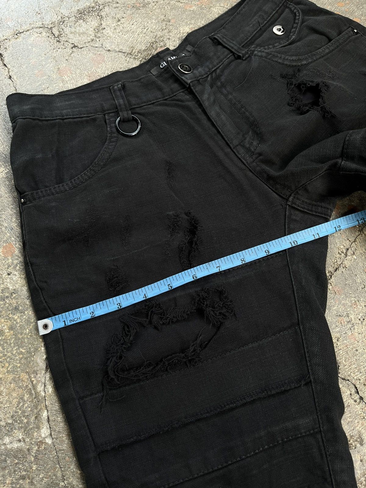 Hysteric Glamour GLAMOUR JAPANESE DISTRESSED DENIM BLACK BIKERS PANTS PUNK Size US 32 / EU 48 - 14 Thumbnail