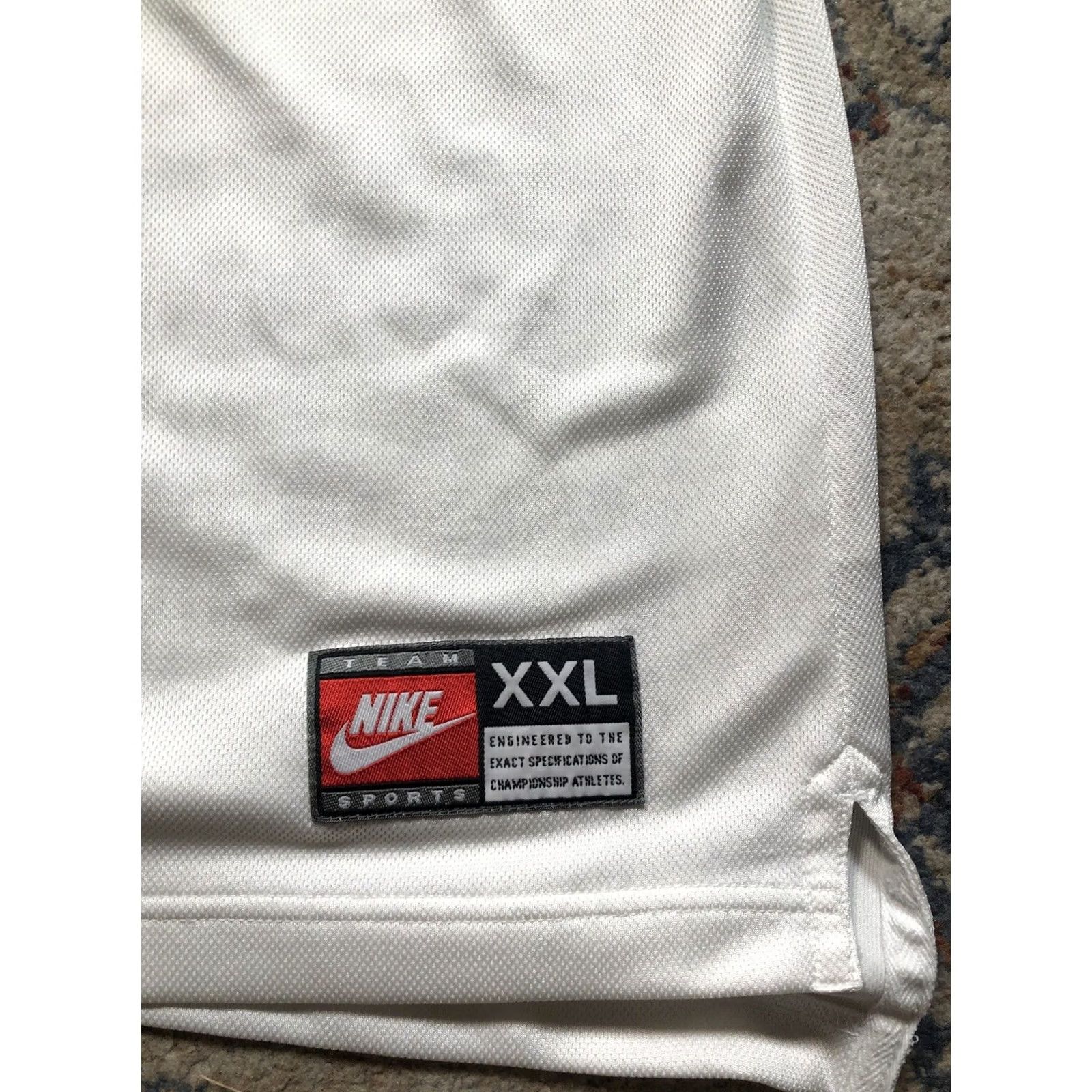 Nike VINTAGE Nike Team Sports V Neck Logo Polo Shirt Mens 2XL White Black Nike Dri-FIT Polo Size US XXL / EU 58 / 5 - 6 Thumbnail