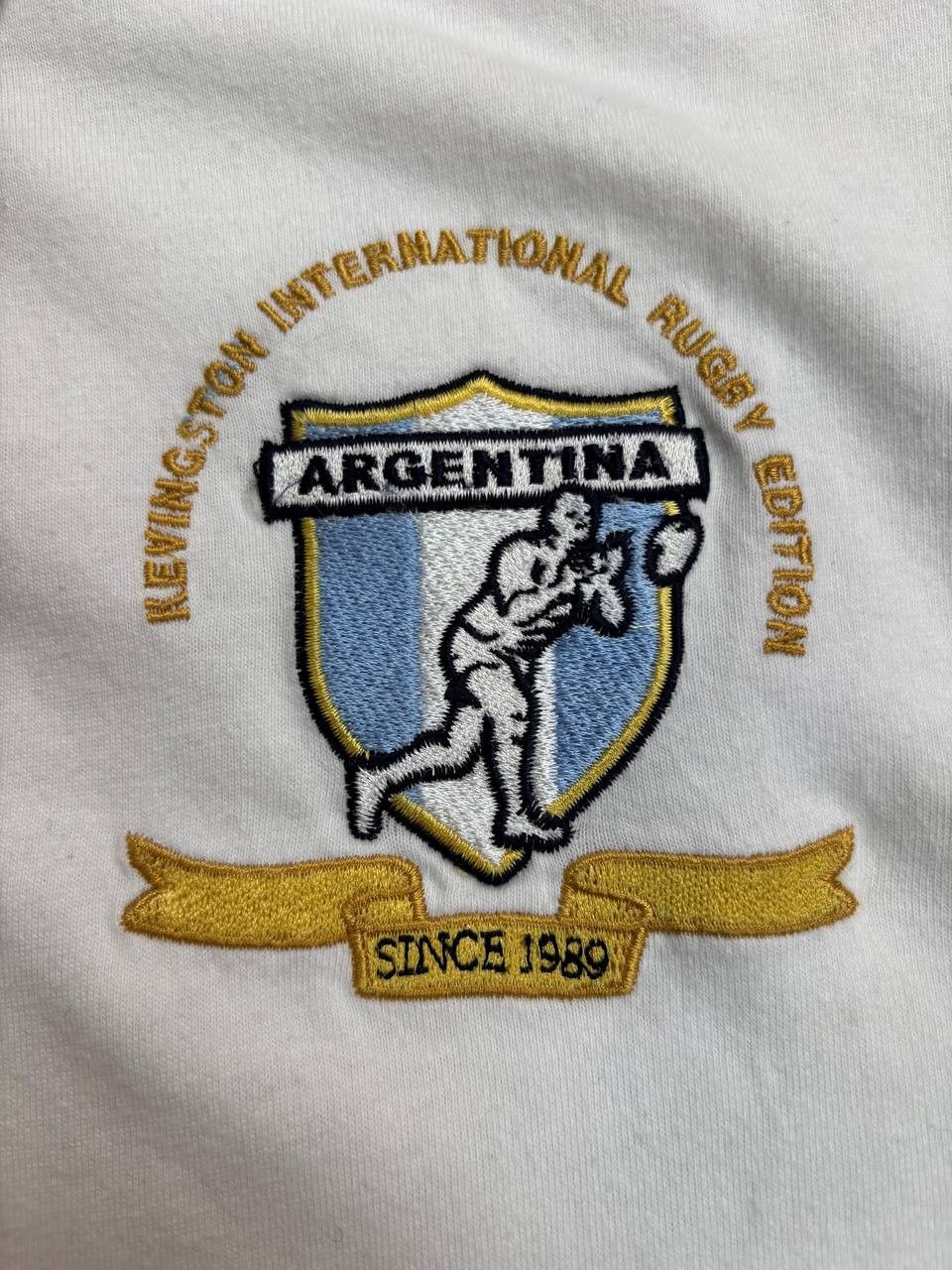 Vintage Kevingston Argentina Rugby Union Polo Shirt White Navy M Size US M / EU 48-50 / 2 - 6 Thumbnail