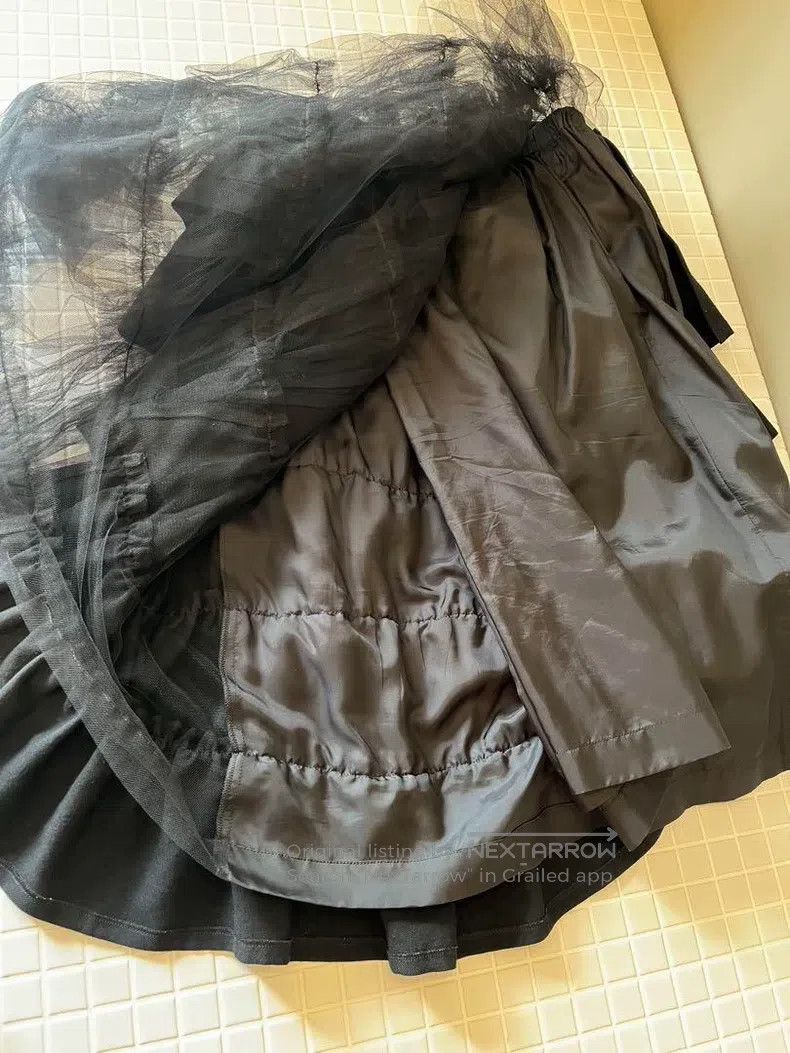 Comme des Garcons Comme Des Garcons size F Black Vintage Lace Design Half Sk Size 23" - 4 Thumbnail