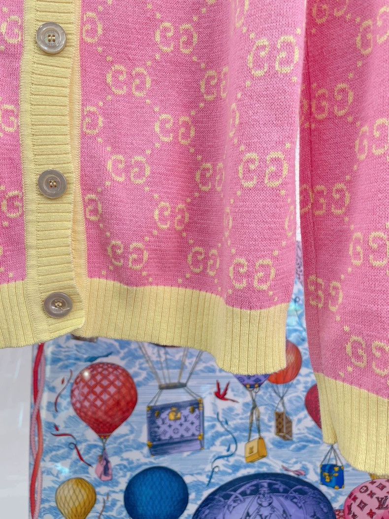 Gucci Gucci Macaron color-blocked knitted jacket 2504-Nextarrow Size S / US 4 / IT 40 - 4 Thumbnail