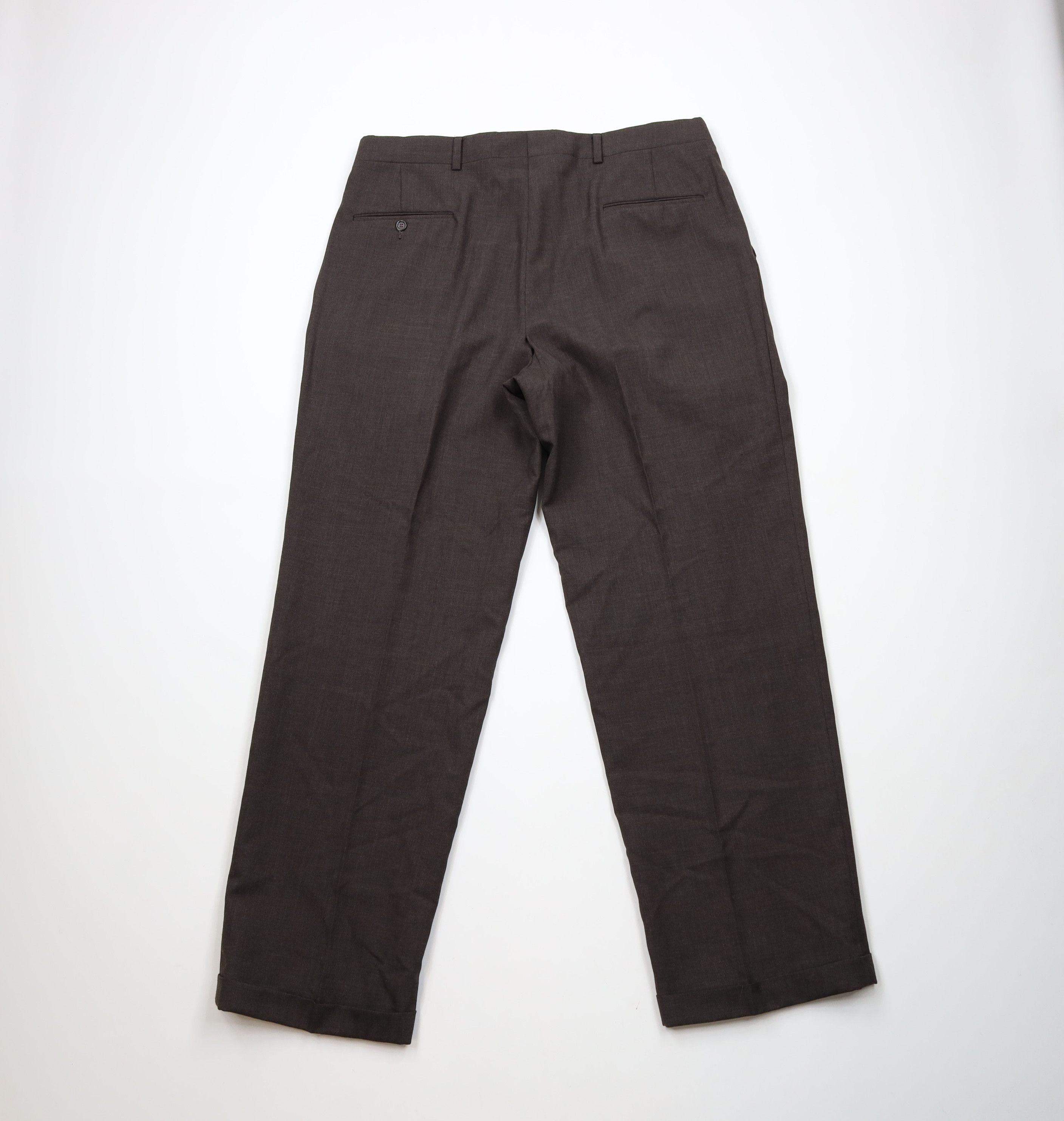 Vintage Vintage 90s Streetwear Cuffed Wide Leg Chino Pants Brown Size US 36 / EU 52 - 10 Thumbnail