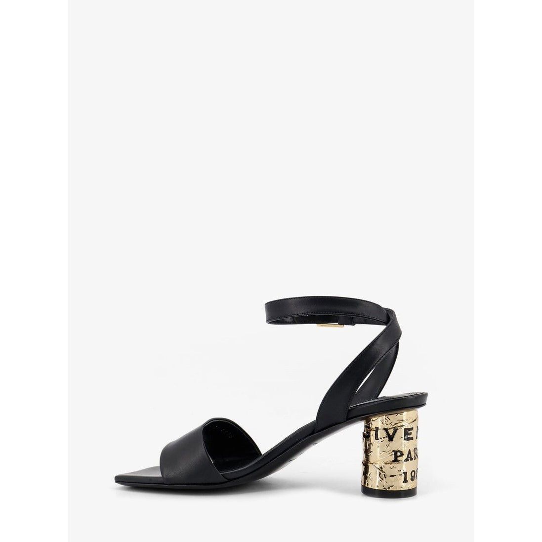 Givenchy GIVENCHY Tape Black Leather 65mm Heel Sandals New & Authenti Size US 10 / IT 40 - 3 Thumbnail