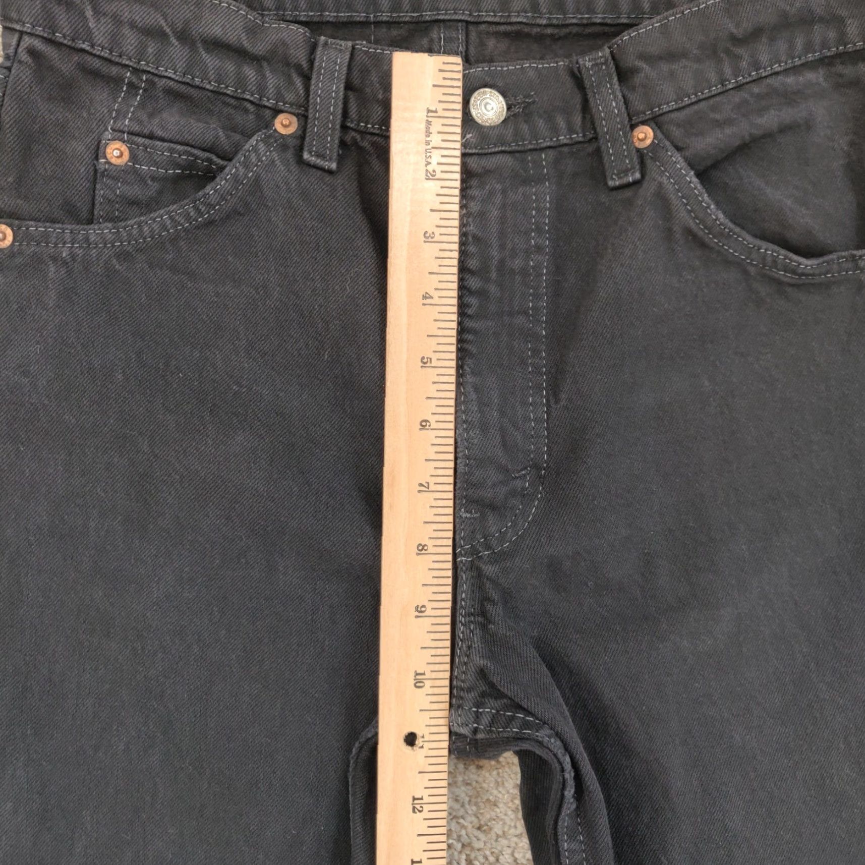 Levi's VINTAGE Levi's 501 Jeans Mens 29x29 Black Denim Button Fly USA 70s Size US 29 - 3 Thumbnail