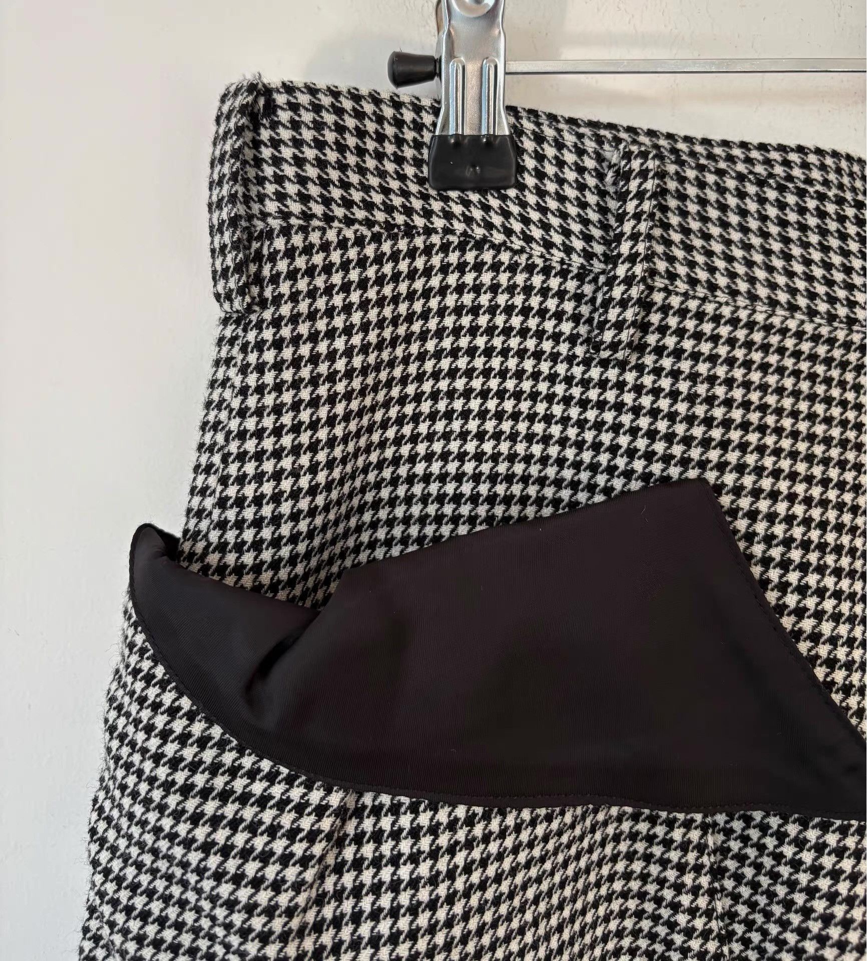 Sulvam Houndstooth Pattern Casual Pants with Patch Pockets Size US 34 / EU 50 - 4 Thumbnail
