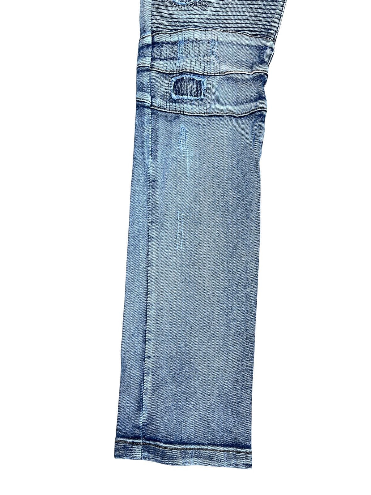 In The Attic In The Attic Homme Moto Distressed Denim Jeans Y2K Japan Size US 28 / EU 44 - 5 Thumbnail