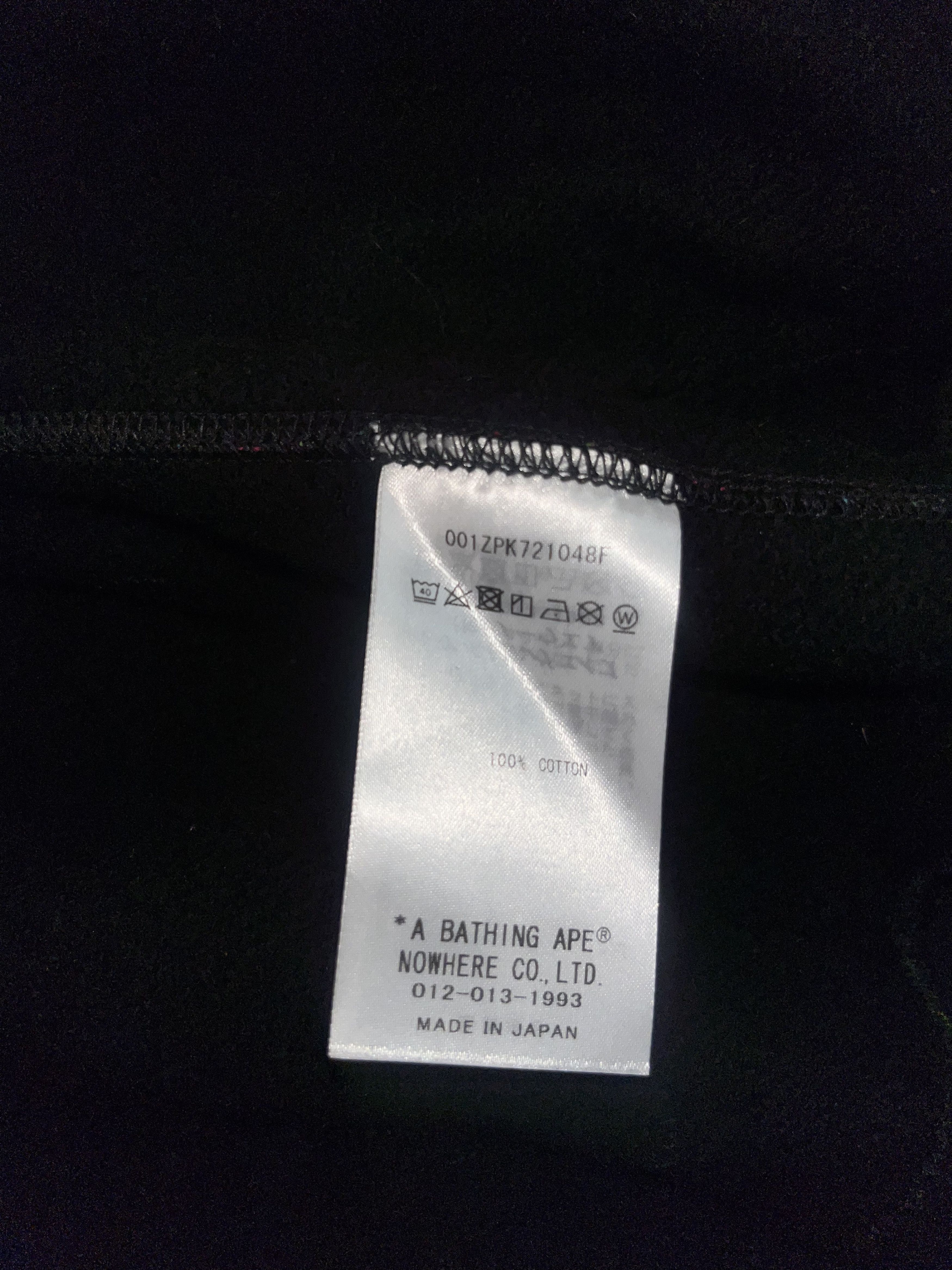 Bape BAPE Neon Camo Shark Full Zip Hoodie (black & multicolor) Size US S / EU 44-46 / 1 - 10 Thumbnail