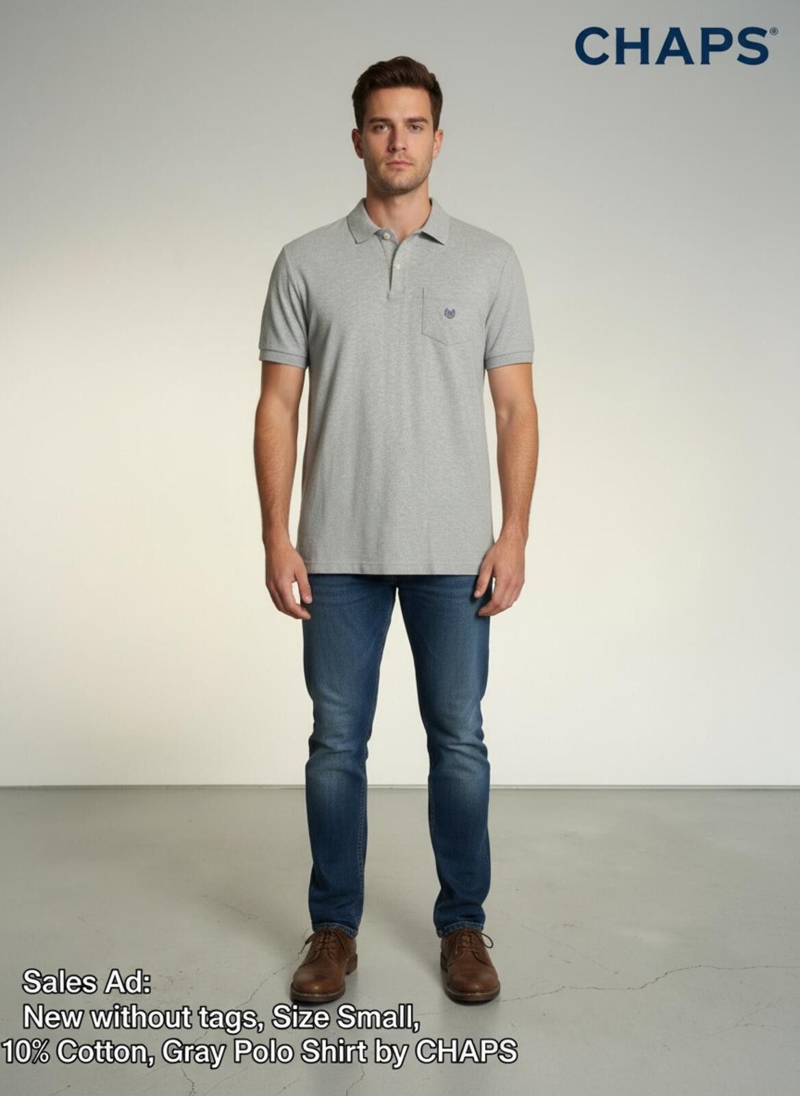 Chaps Chaps Gray Cotton Polo Shirt Size Small Size US S / EU 44-46 / 1 - 2 Thumbnail