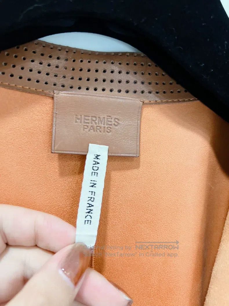 Hermes Hermes Orange Leather Jacket Size XS / US 0-2 / IT 36-38 - 6 Thumbnail