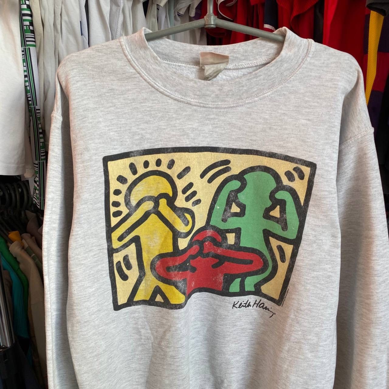 Designer × Keith Haring × Vintage Vintage Keith Haring Big Logo 90’s designer rare sweatshirt Size US M / EU 48-50 / 2 - 2 Thumbnail