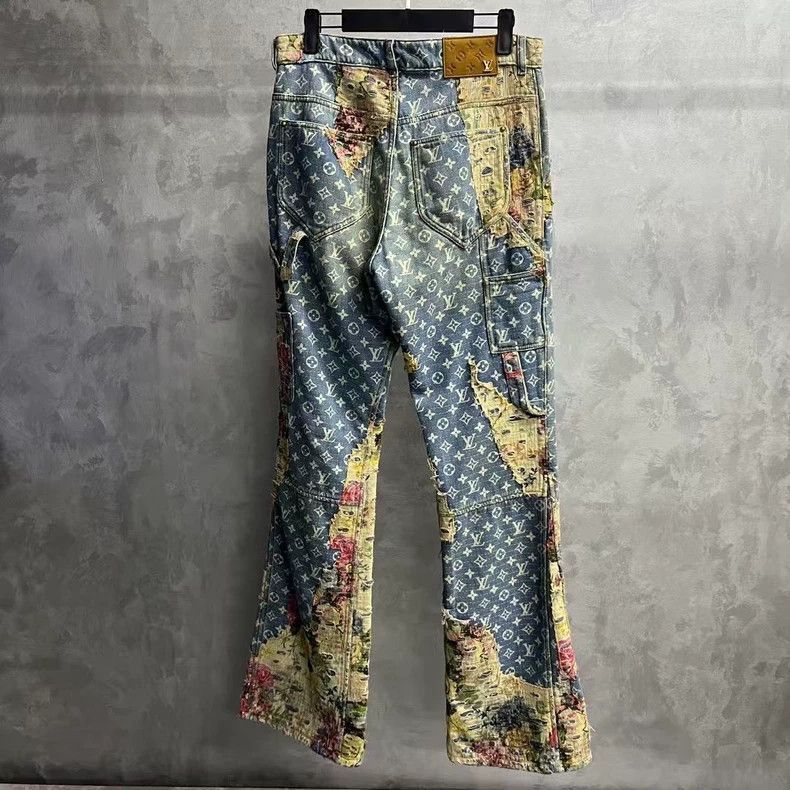 Louis Vuitton Louis Vuitton Floral Print Flared Denim Jeans-2508 Size US 30 / EU 46 - 3 Thumbnail