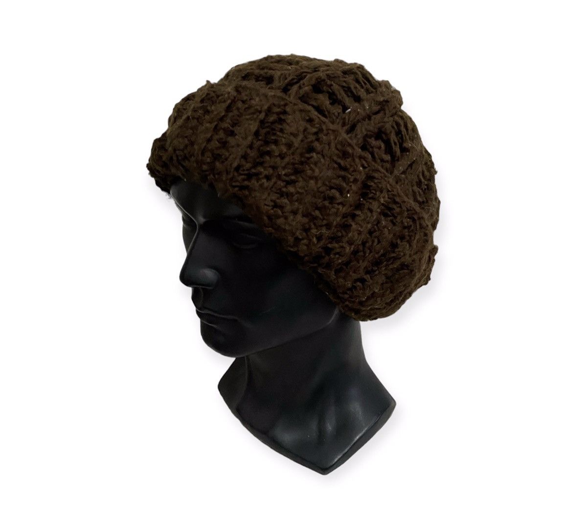 image of Knit Beanie Hat in Brown, Men's