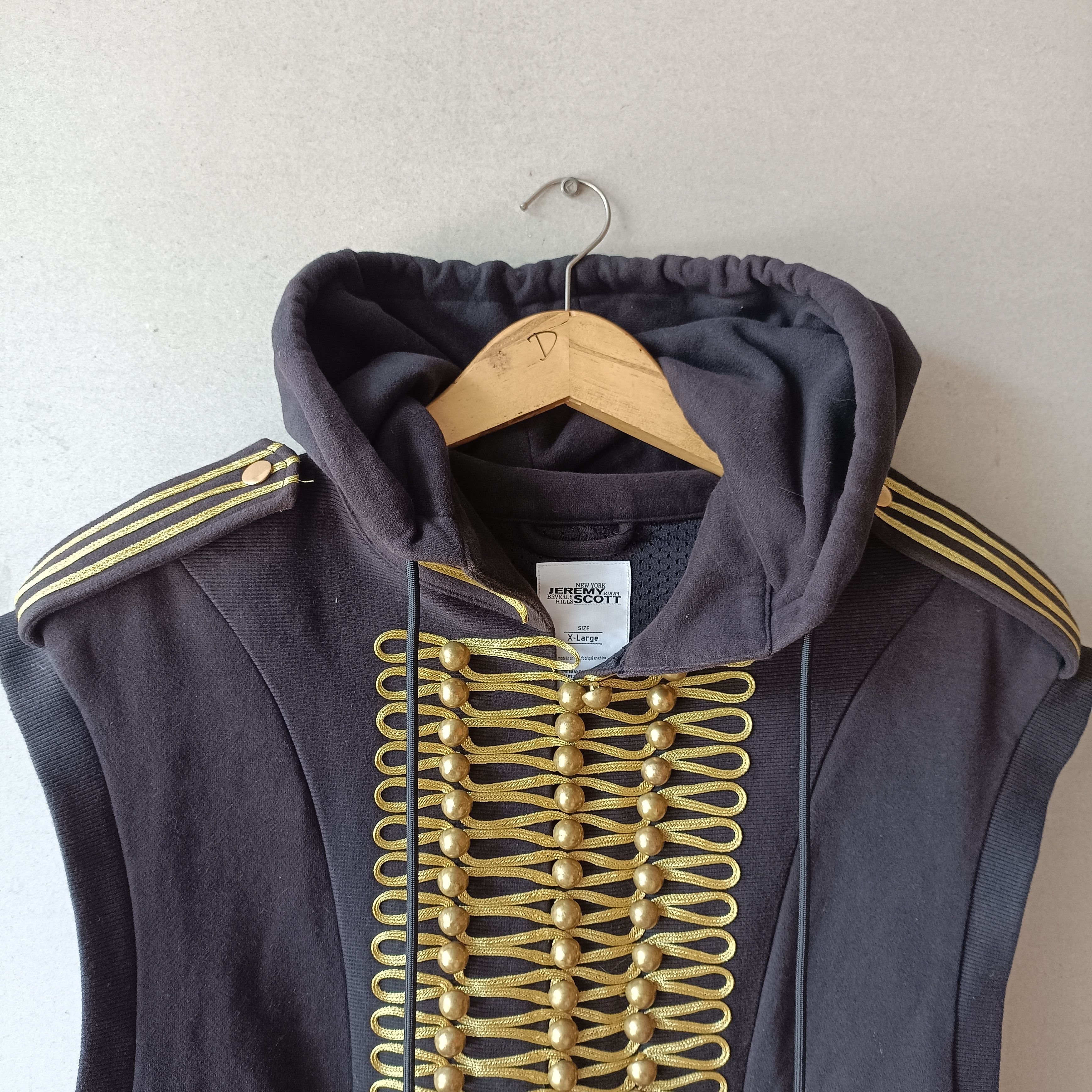 Adidas × Jeremy Scott RARE Adidas X Jeremy Scott Hoodie Vest Military Napoleon Size US XL / EU 56 / 4 - 6 Thumbnail