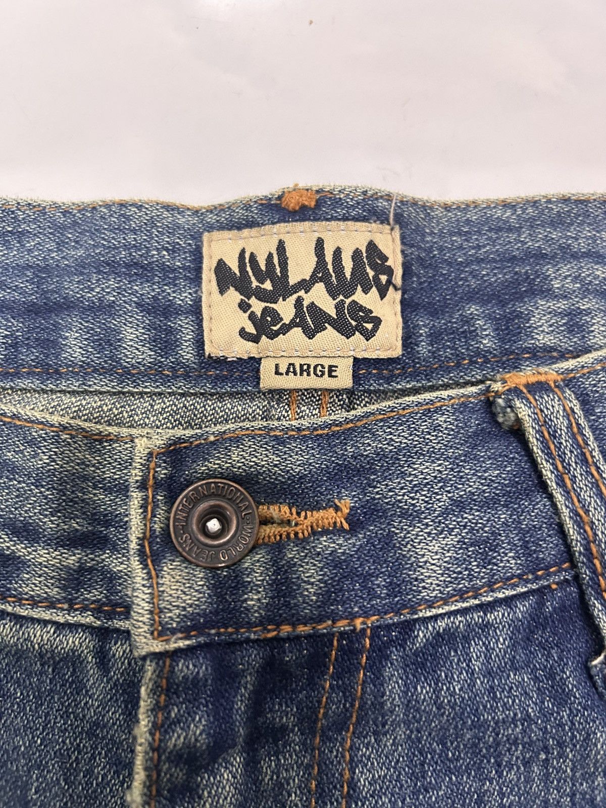 Japanese Brand × Vintage Vintage Japanese Denim Nylaus Jeans Distressed Jeans Size US 34 / EU 50 - 14 Thumbnail