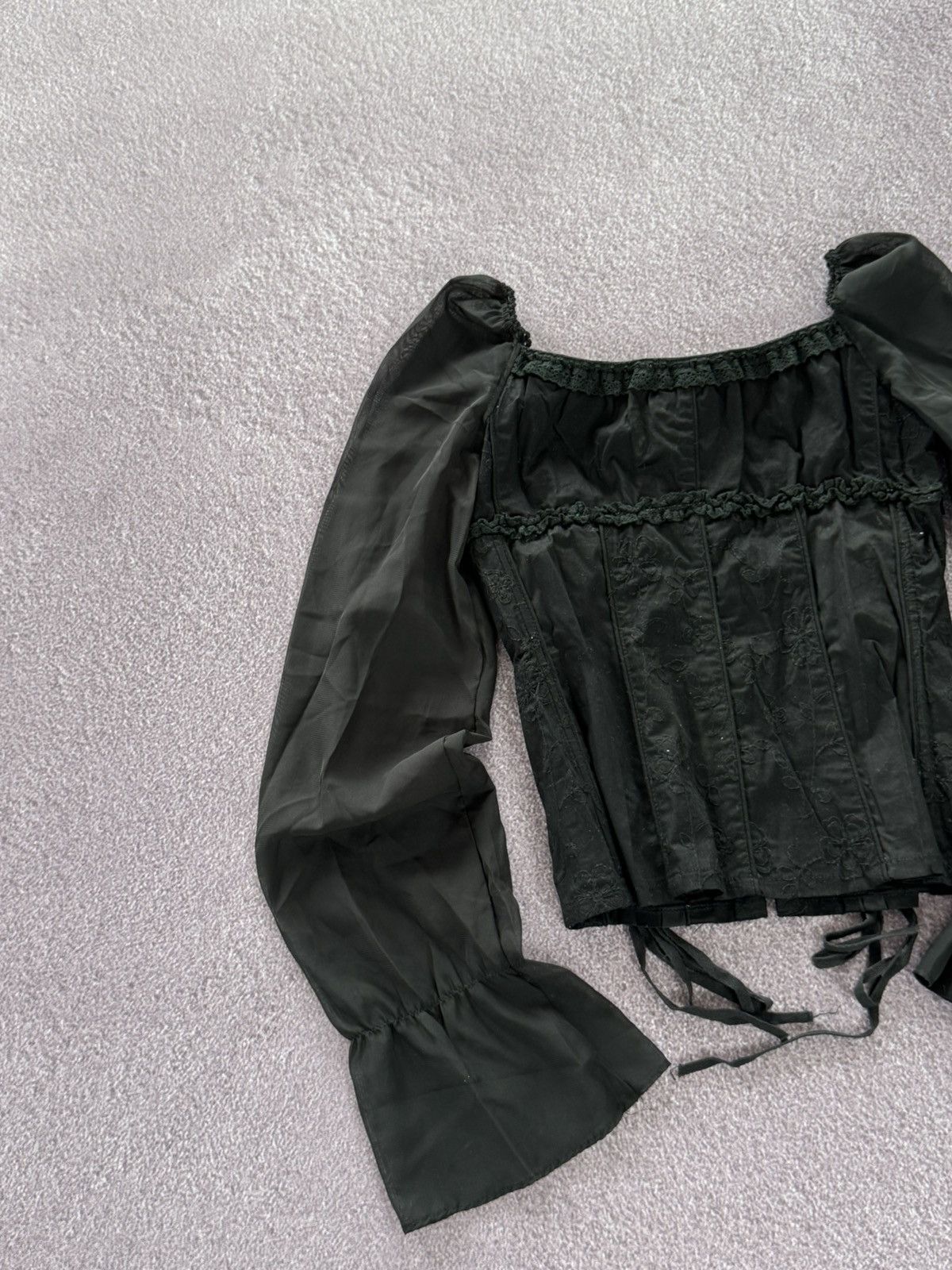 Hysteric Glamour Vintage Crazy Design 00s Opium Mesh Long Sleeve - Goth Size M / US 6-8 / IT 42-44 - 10 Thumbnail
