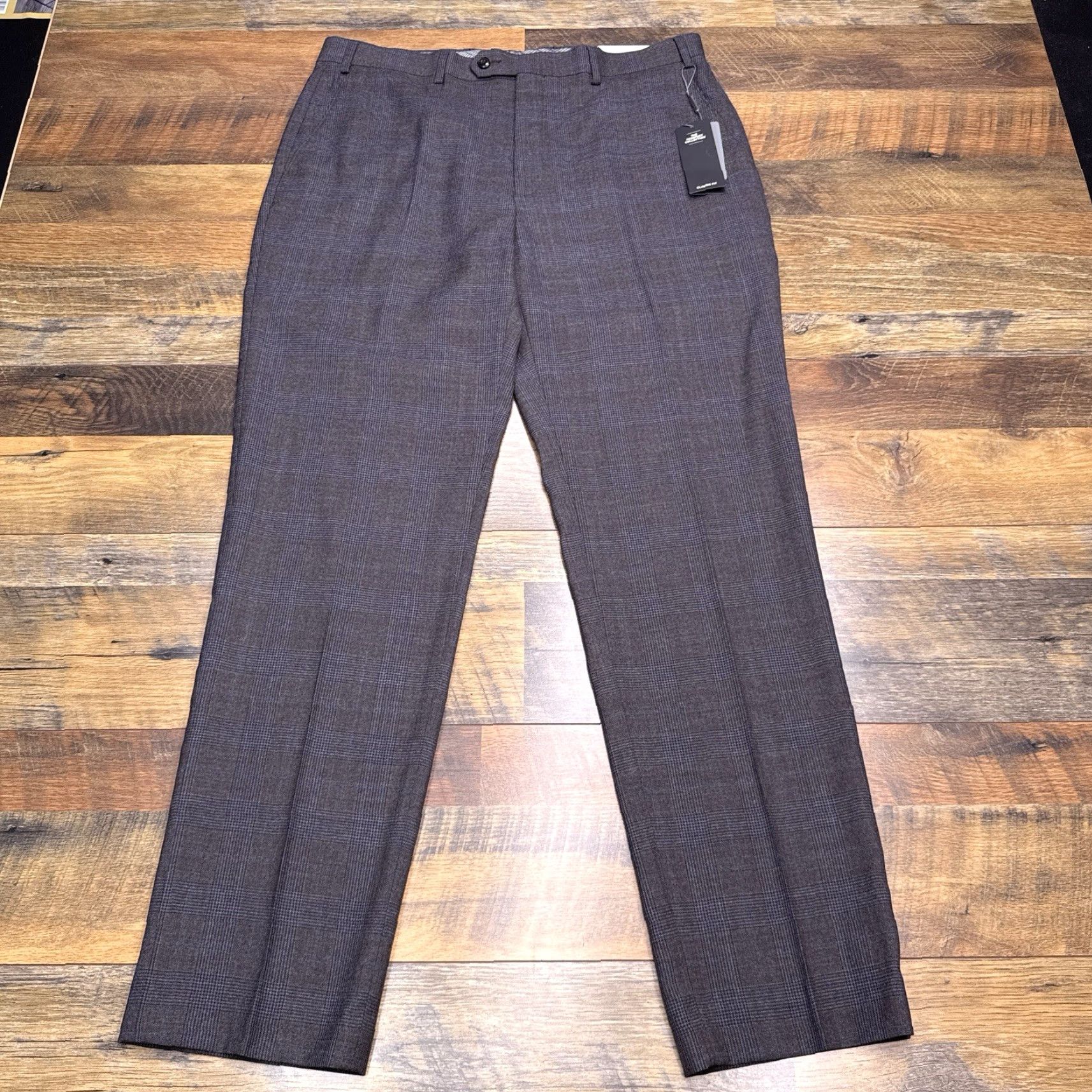 Michael Kors Michael Kors Pants Mens 36x32 Malone Plaid Wool New Formal Dress Pants Gray Straight Leg Classic City Size US 36 / EU 52 - 2 Thumbnail