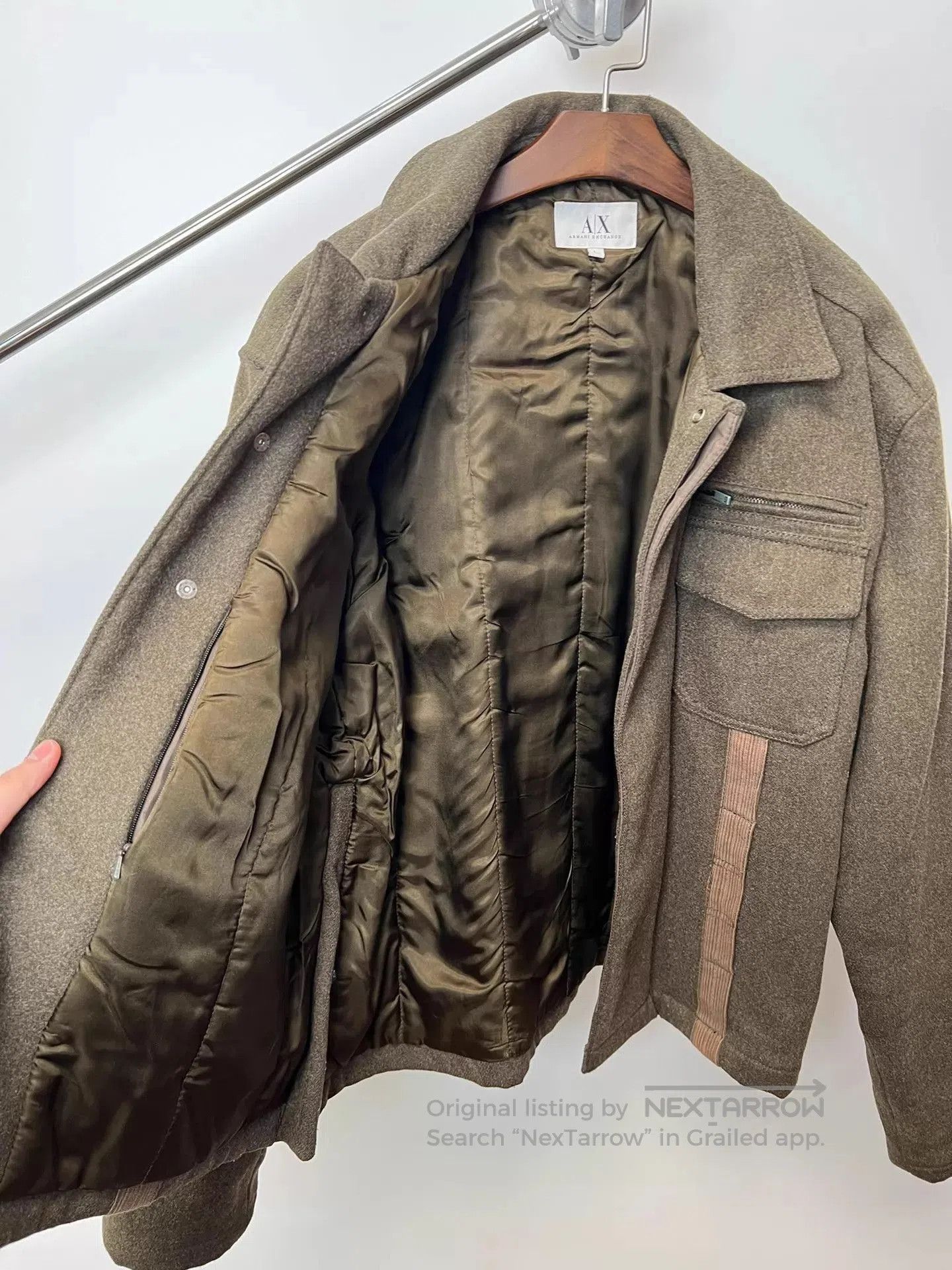 Armani Exchange Green Utility Jacket with Pockets Size L. Size US L / EU 52-54 / 3 - 7 Thumbnail
