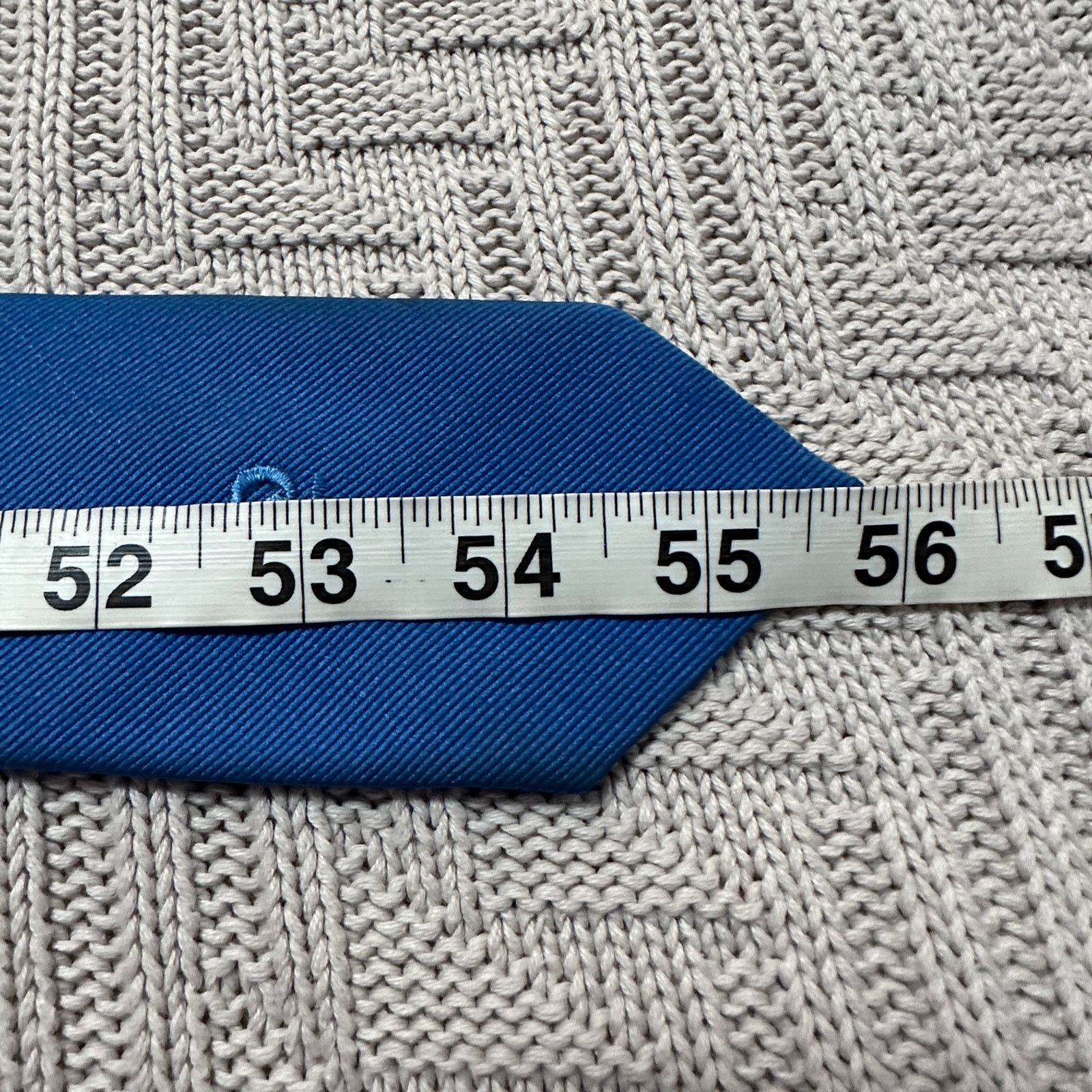 Pierre Cardin Vintage Pierre Cardin solid blue men's tie Size ONE SIZE - 4 Thumbnail