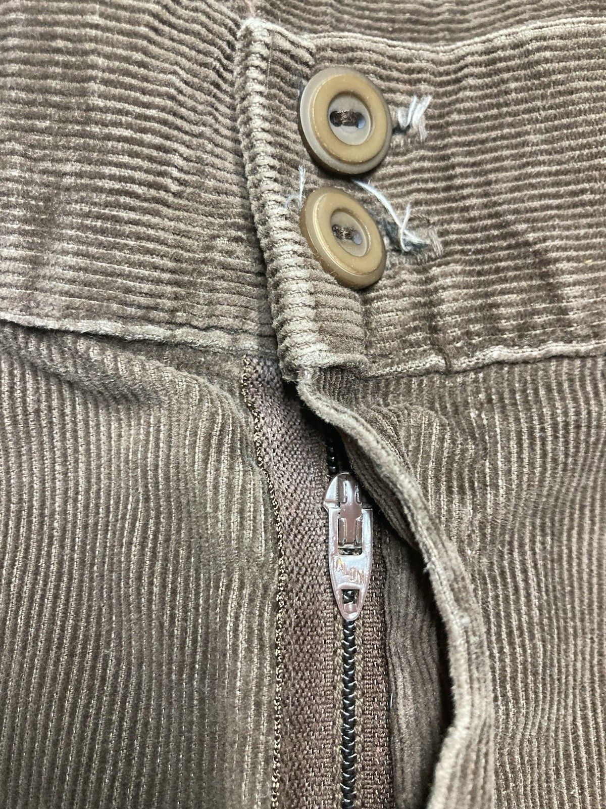Vintage 70s corduroy bell bottom pants elephant flare hippie 27x31 Size 27" / US 4 / IT 40 - 4 Thumbnail