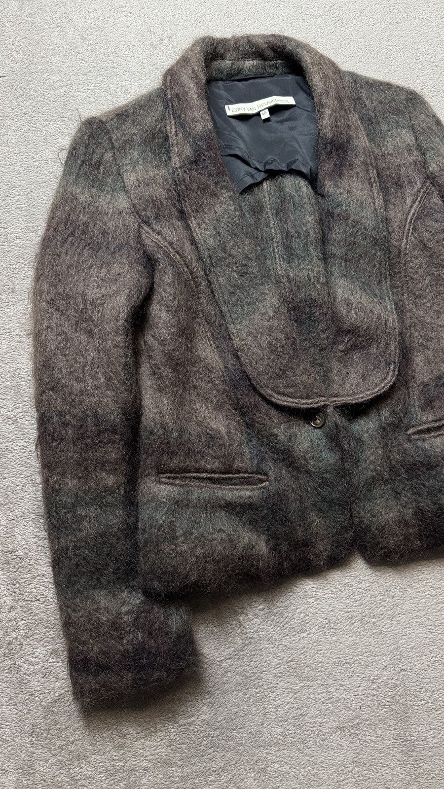 Vintage 00s Vintage Mohair Wool Blazer Jacket ysl dior cdg chanel Size S / US 4 / IT 40 - 2 Thumbnail
