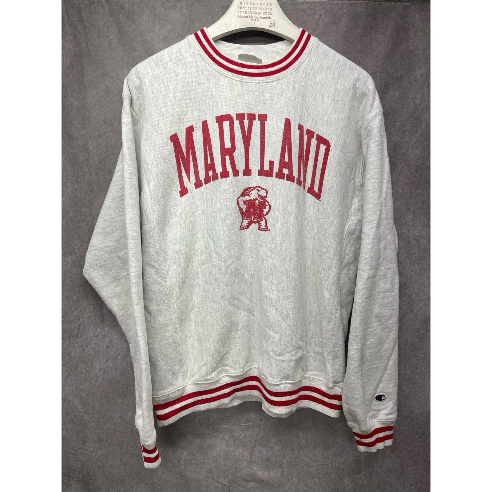 Champion VTG 80s MARYLAND TERRAPINS GRAY CHAMPION REVERSE WEAVE CREWN Size US L / EU 52-54 / 3 - 1 Thumbnail