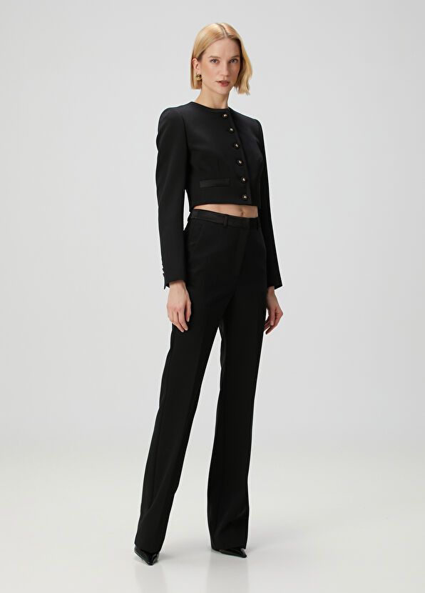 Dolce & Gabbana o1s22i1n0225 Cropped Blazer in Black Size M / US 6-8 / IT 42-44 - 3 Thumbnail