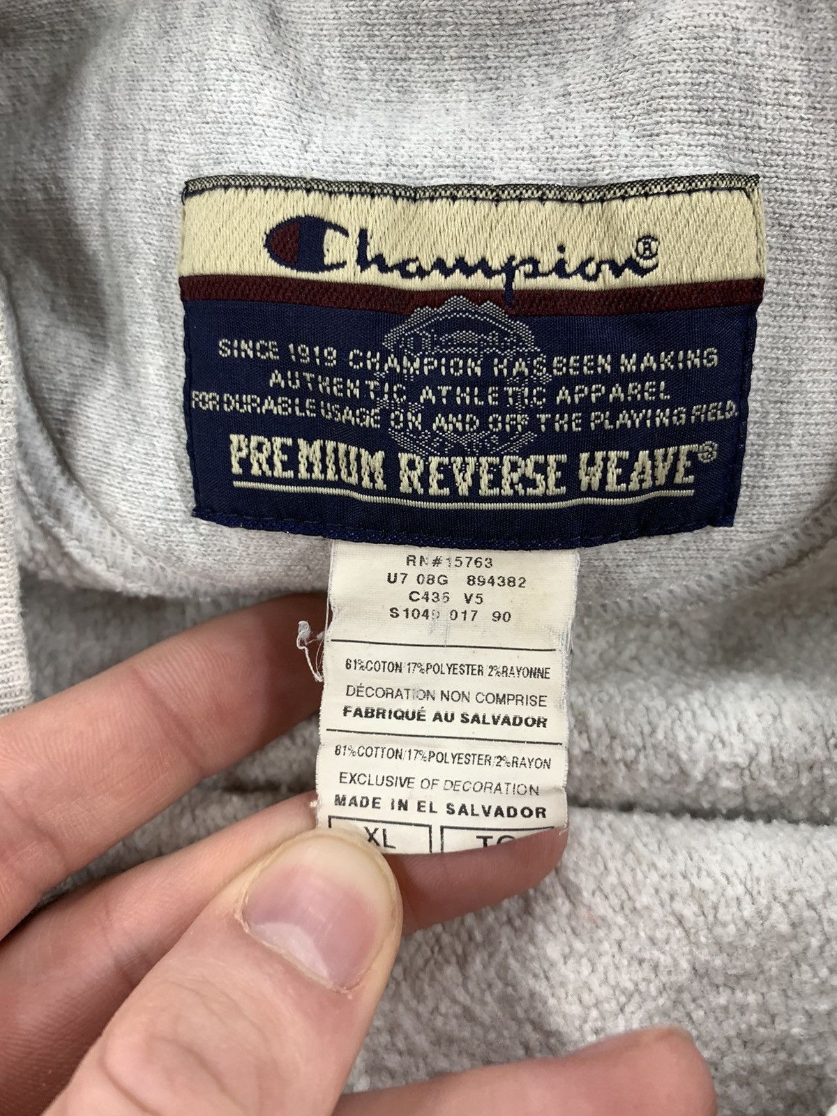 Champion × Vintage Vintage Crewneck Champion Reverse Weave Just Bare Uni Crewneck Size US XL / EU 56 / 4 - 1 Thumbnail