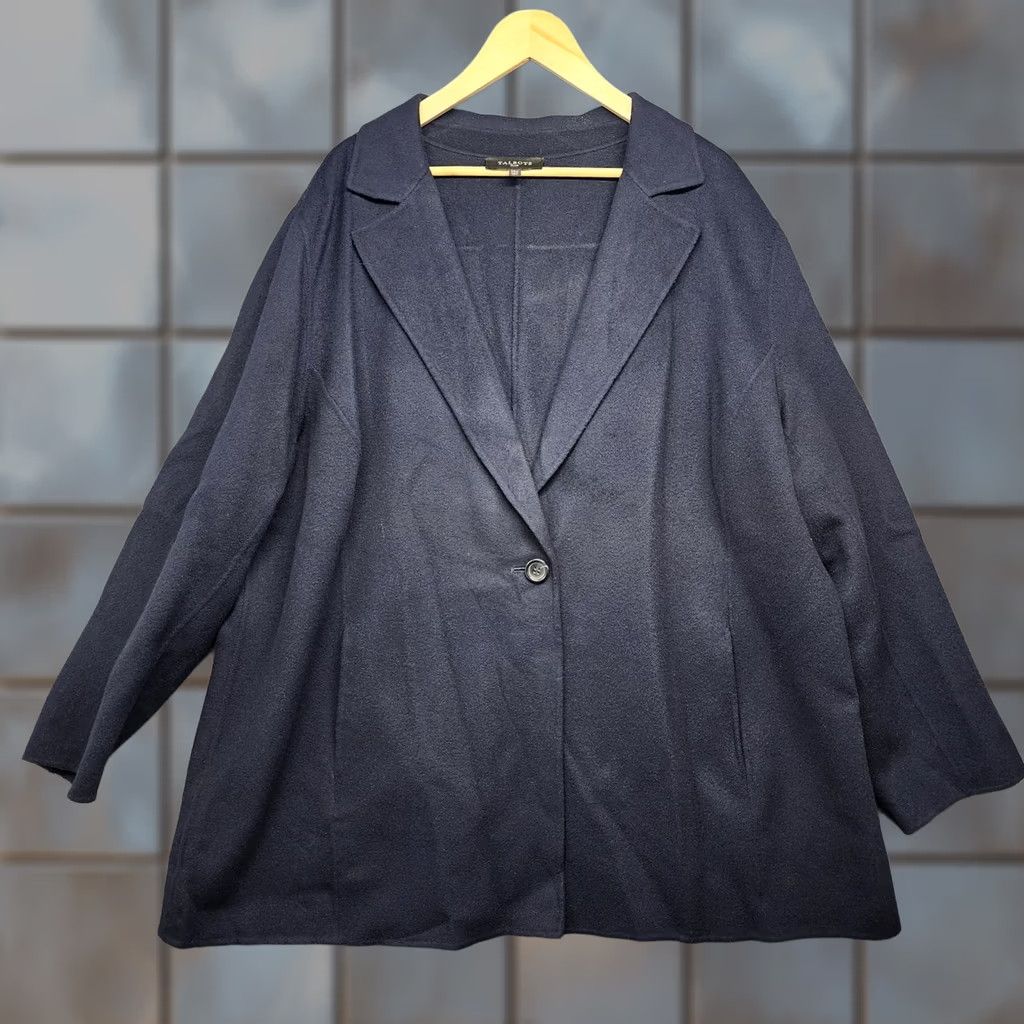 Talbots VINTAGE Talbots Jacket Blazer Womens Plus 24W Navy Blue Wool Blend Classic Office Men? No Size 4XL / US 24-26 - 1 Thumbnail