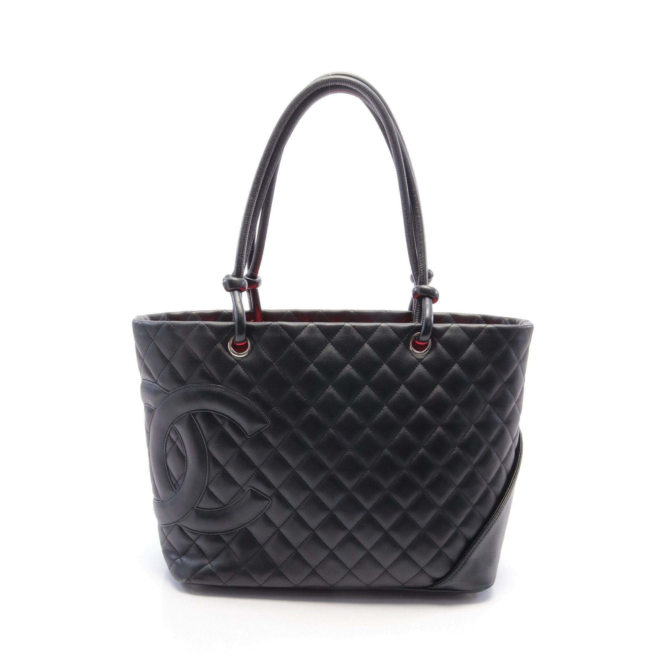 Chanel Chanel Cambon Line Large Shoulder Bag Tote Leather Black Silver Hardware Size ONE SIZE - 1 Thumbnail