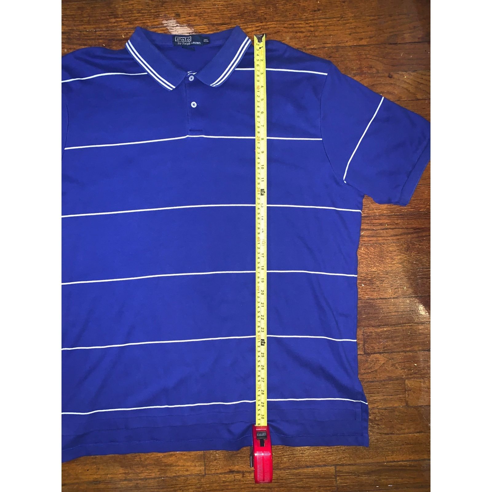 Polo Ralph Lauren Polo Ralph Lauren Polo Shirt Mens 2XL Blue Stripe Red Pony Size US XXL / EU 58 / 5 - 6 Thumbnail