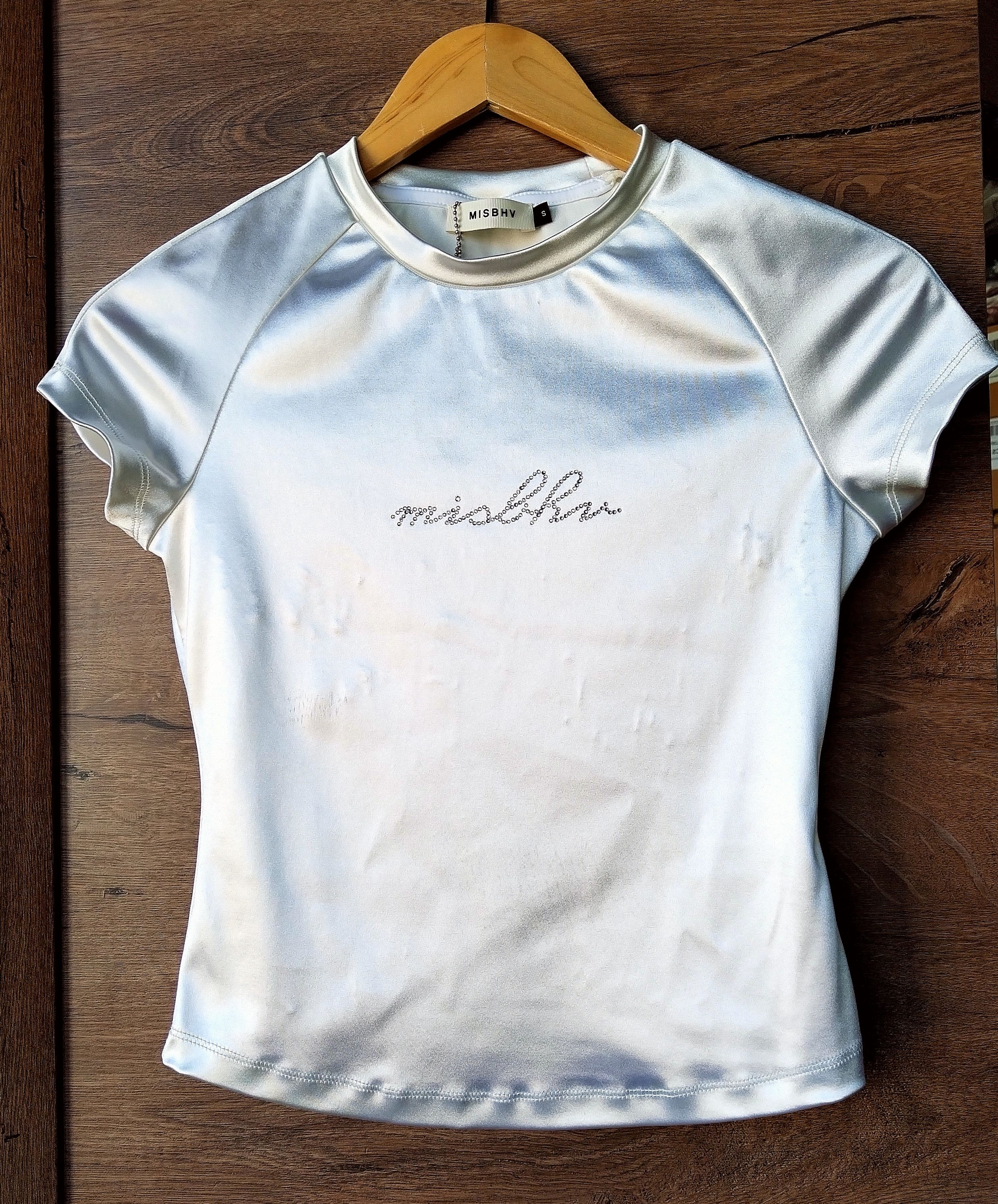 Misbhv Lustrous top w crystal logo Size S / US 4 / IT 40 - 4 Thumbnail