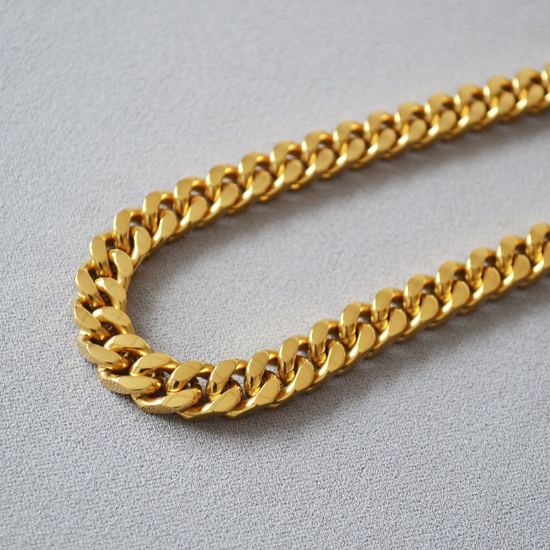 Jewelry Cuban Link Necklace 55-60cm ,8mm Size ONE SIZE - 2 Thumbnail