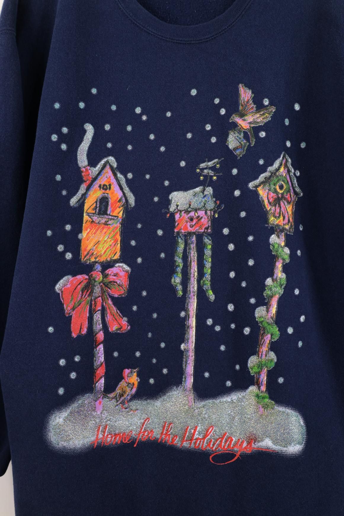 Vintage Vintage 90s Christmas Holidays Nature Bird Sweatshirt USA Size L / US 10 / IT 46 - 4 Thumbnail