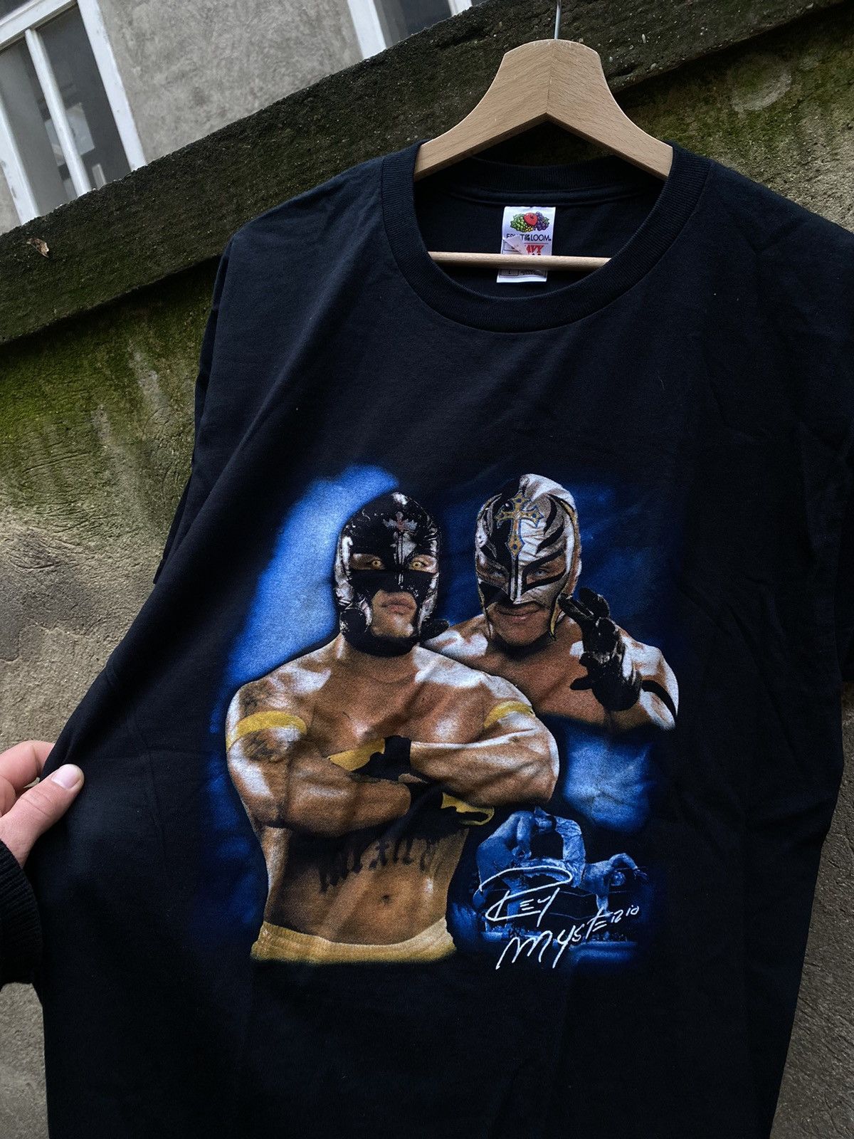Band Tees × Vintage Vintage Rey Mysterio WWE T-Shirt Size US L / EU 52-54 / 3 - 2 Thumbnail