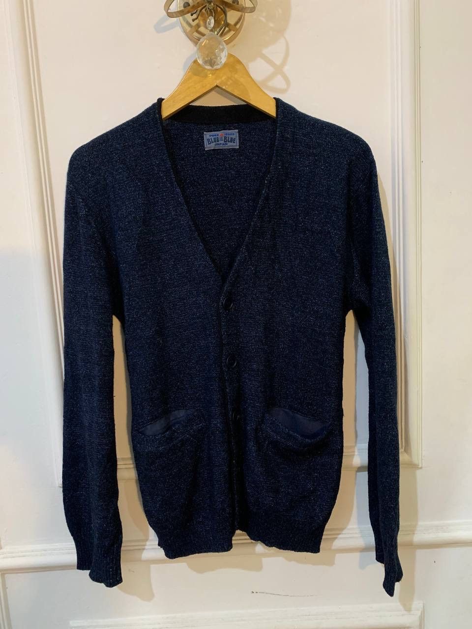 Blue Blue Japan Blue Blue Japan Navy Cardigan with Front Pockets Size US S / EU 44-46 / 1 - 1 Thumbnail