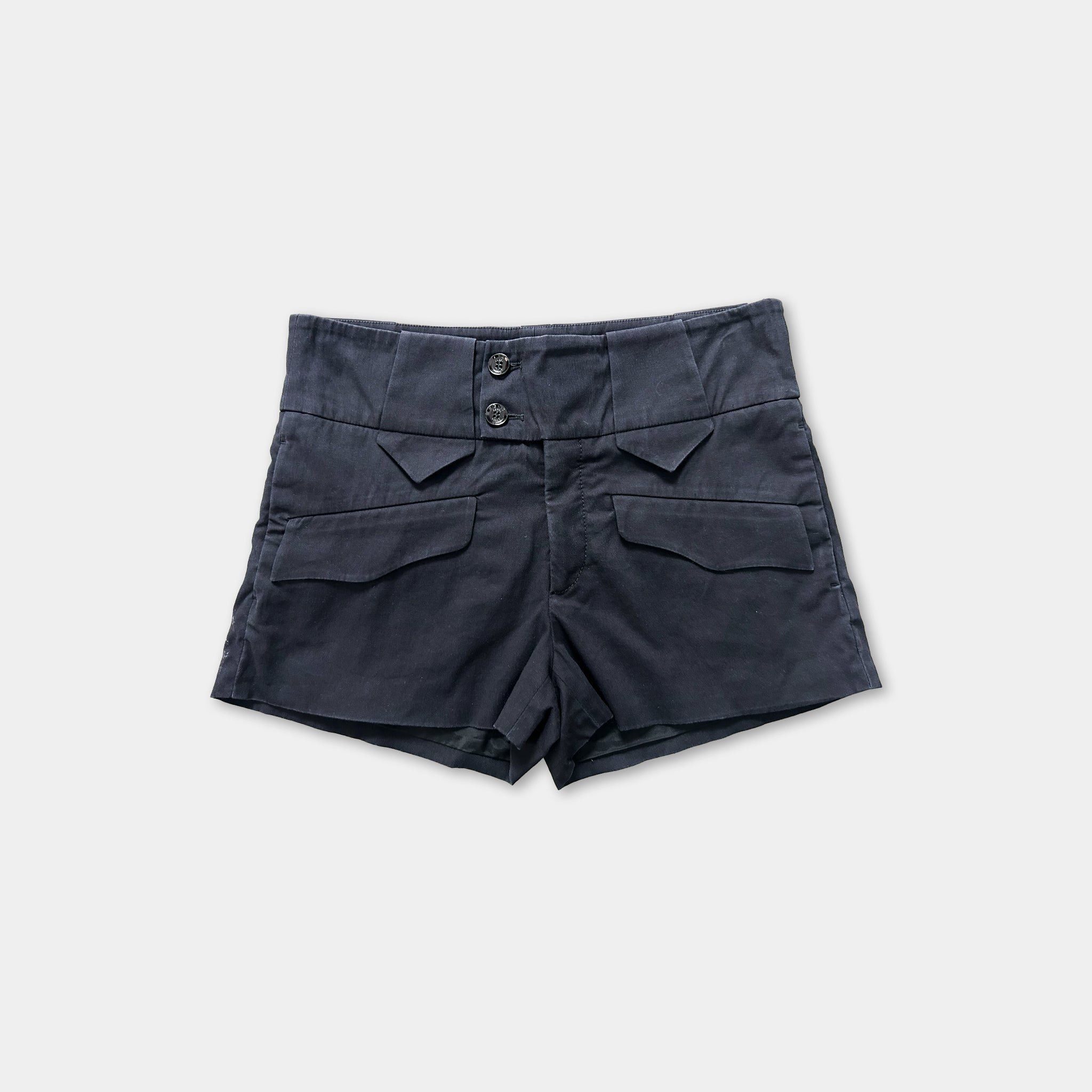 Gucci Gucci 00's Black High Waist Shorts Size 28" / US 6 / IT 42 - 1 Thumbnail