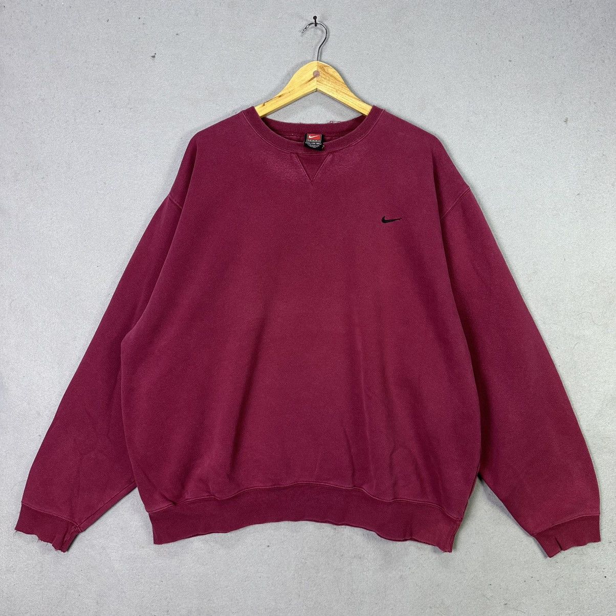 Nike Vintage Nike Mini Swoosh Distressed Sweatshirt Size US XXL / EU 58 / 5 - 1 Thumbnail