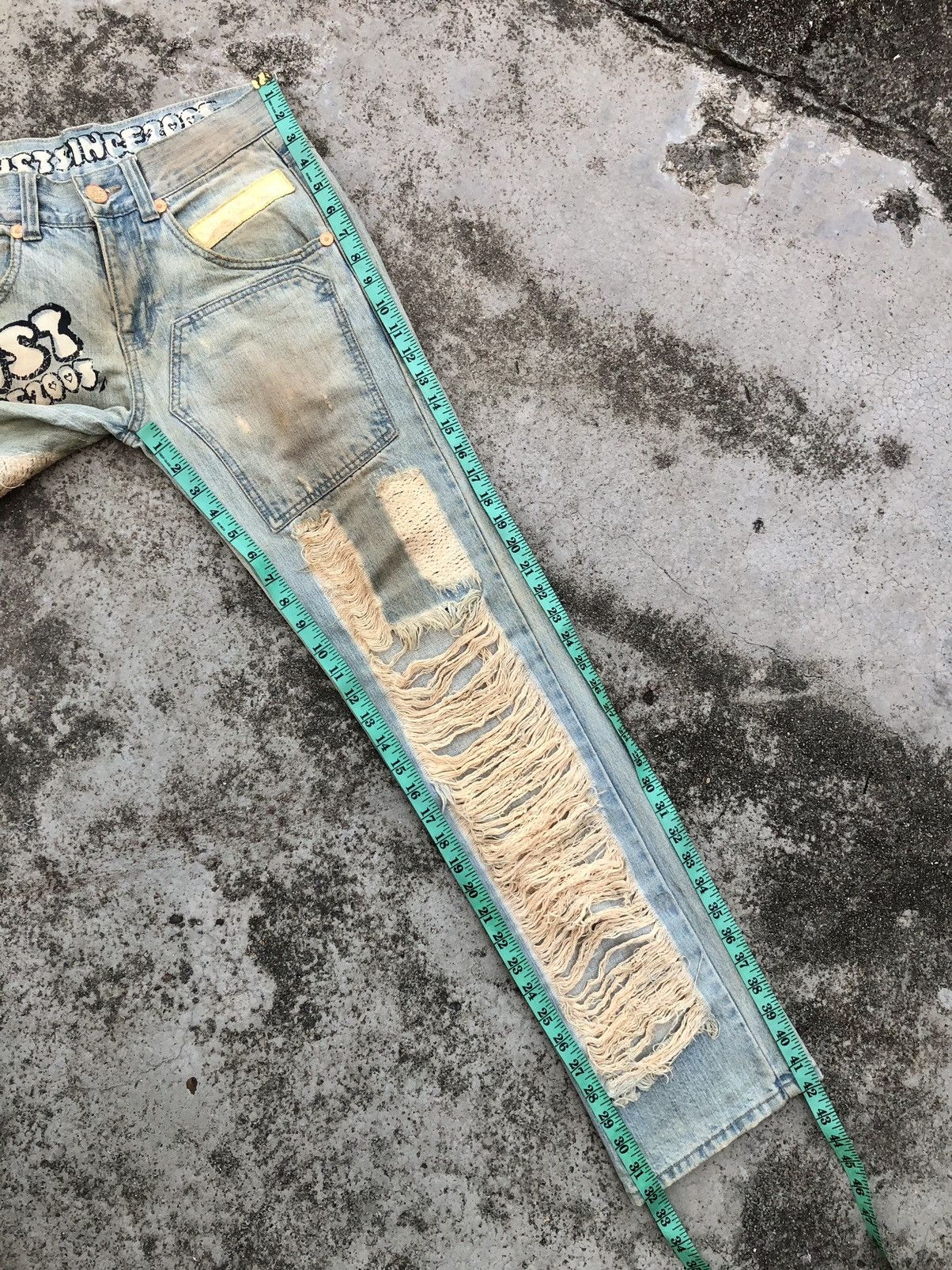 Japanese Brand RUSTY RIPPED DISTRESSED DENIM BY LUST Size US 31 - 12 Thumbnail