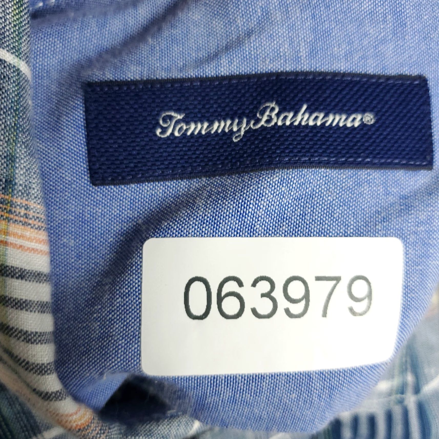 Tommy Bahama Tommy Bahama Blue Plaid Linen Button Up Shirt Adult Medium Short Sleeve Mens Size US M / EU 48-50 / 2 - 8 Thumbnail