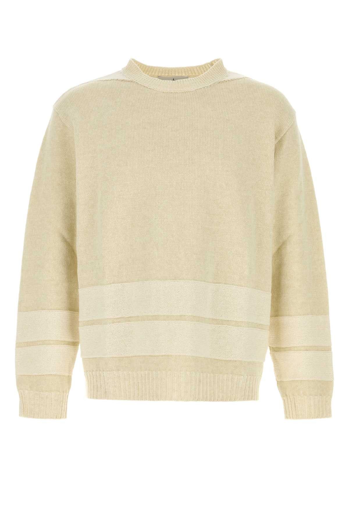 Stone Island Cream Cotton Blend Sweater Size US M / EU 48-50 / 2 - 1 Thumbnail