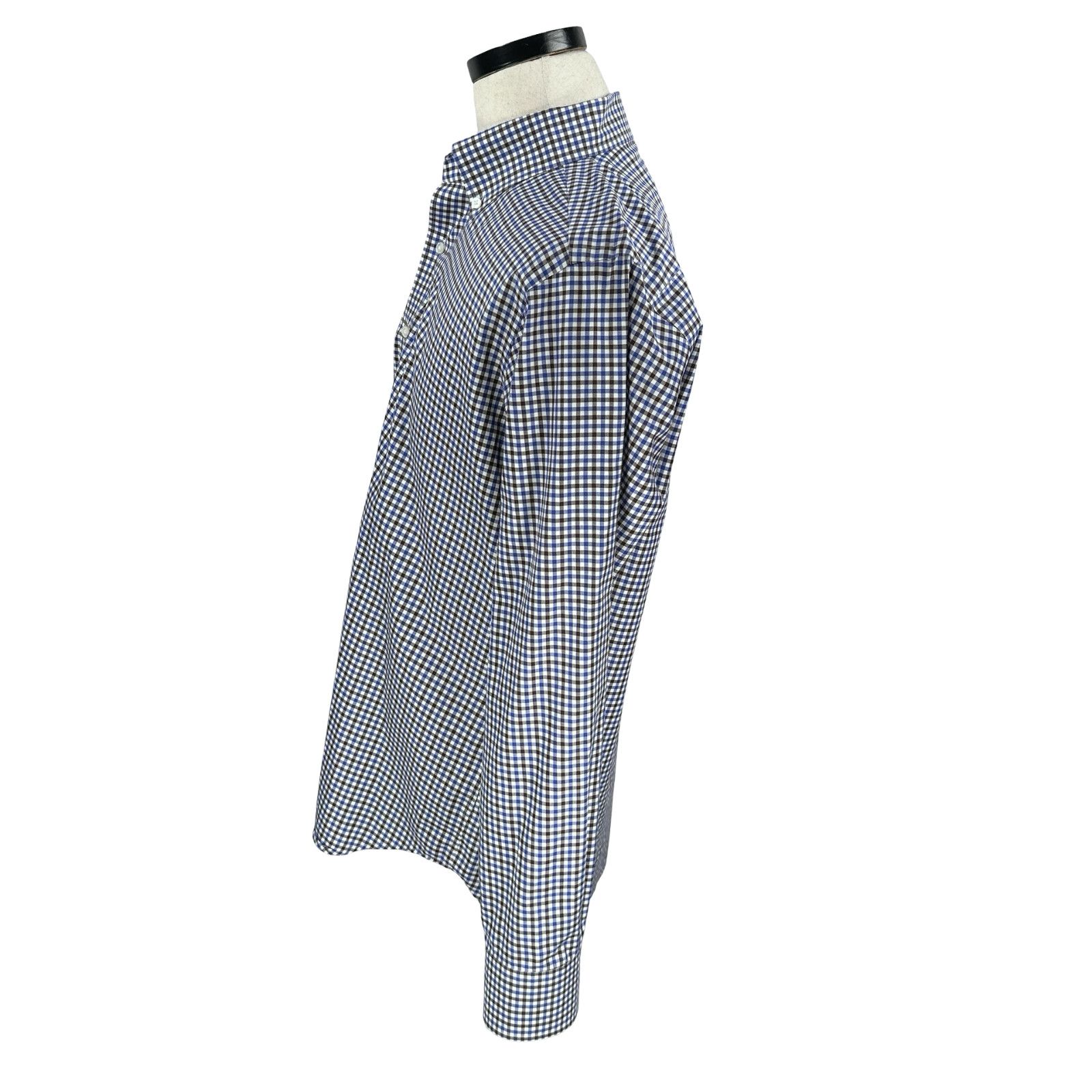 Peter Millar Peter Millar Shirt Mens L White Blue Check Egyptian Cotton Size US L / EU 52-54 / 3 - 4 Thumbnail