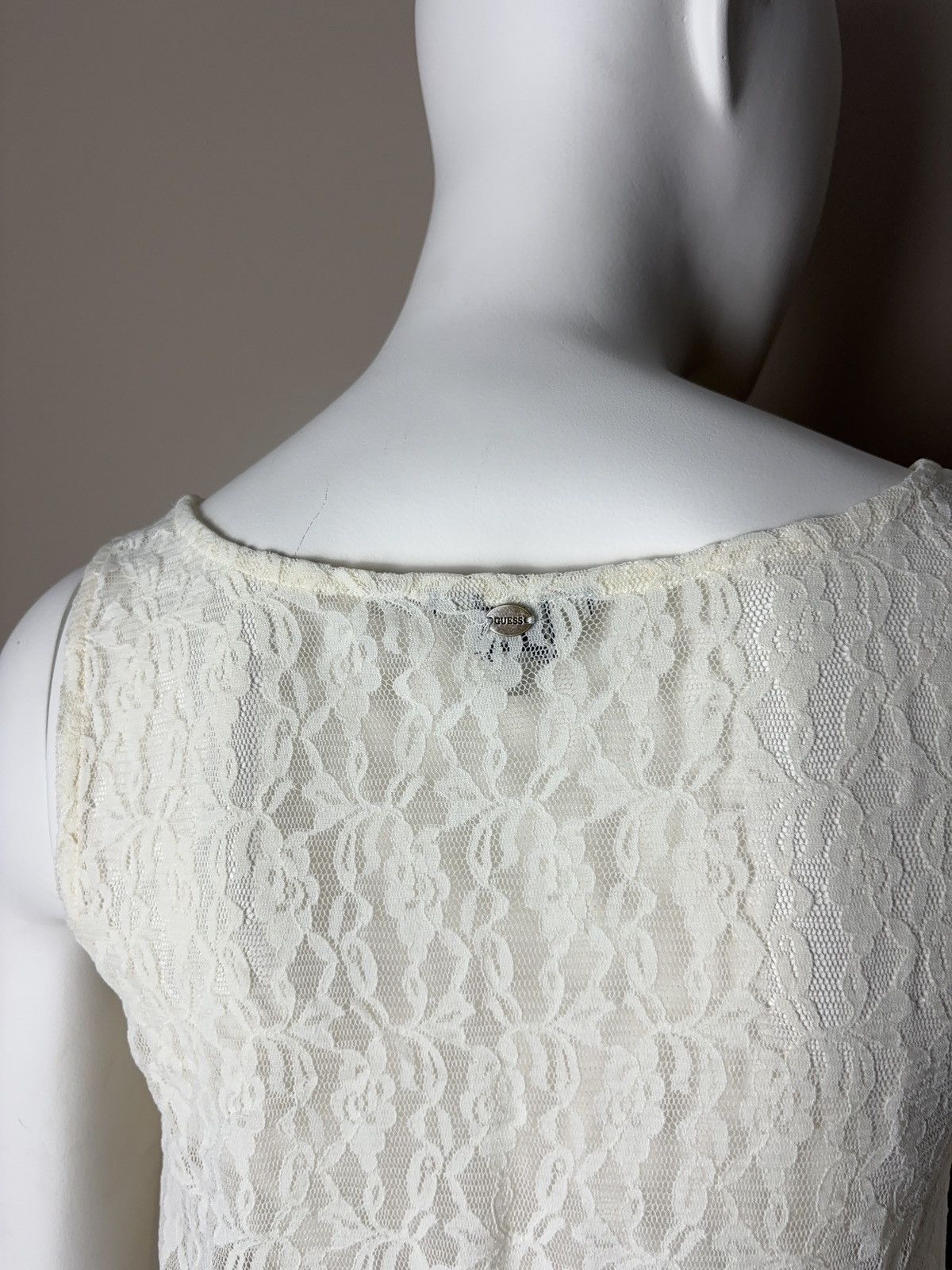Guess GUESS VINTAGE LACE ASYMMETRIC TANK TOP 00s Size ONE SIZE - 5 Thumbnail