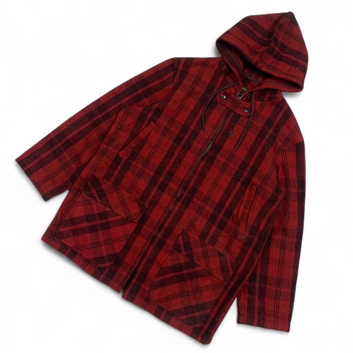 Toyo Enterprises Vtg Style Eyes Toyo Enterprise Plaid Wool Hooded Jacket Size US S / EU 44-46 / 1 - 4 Thumbnail