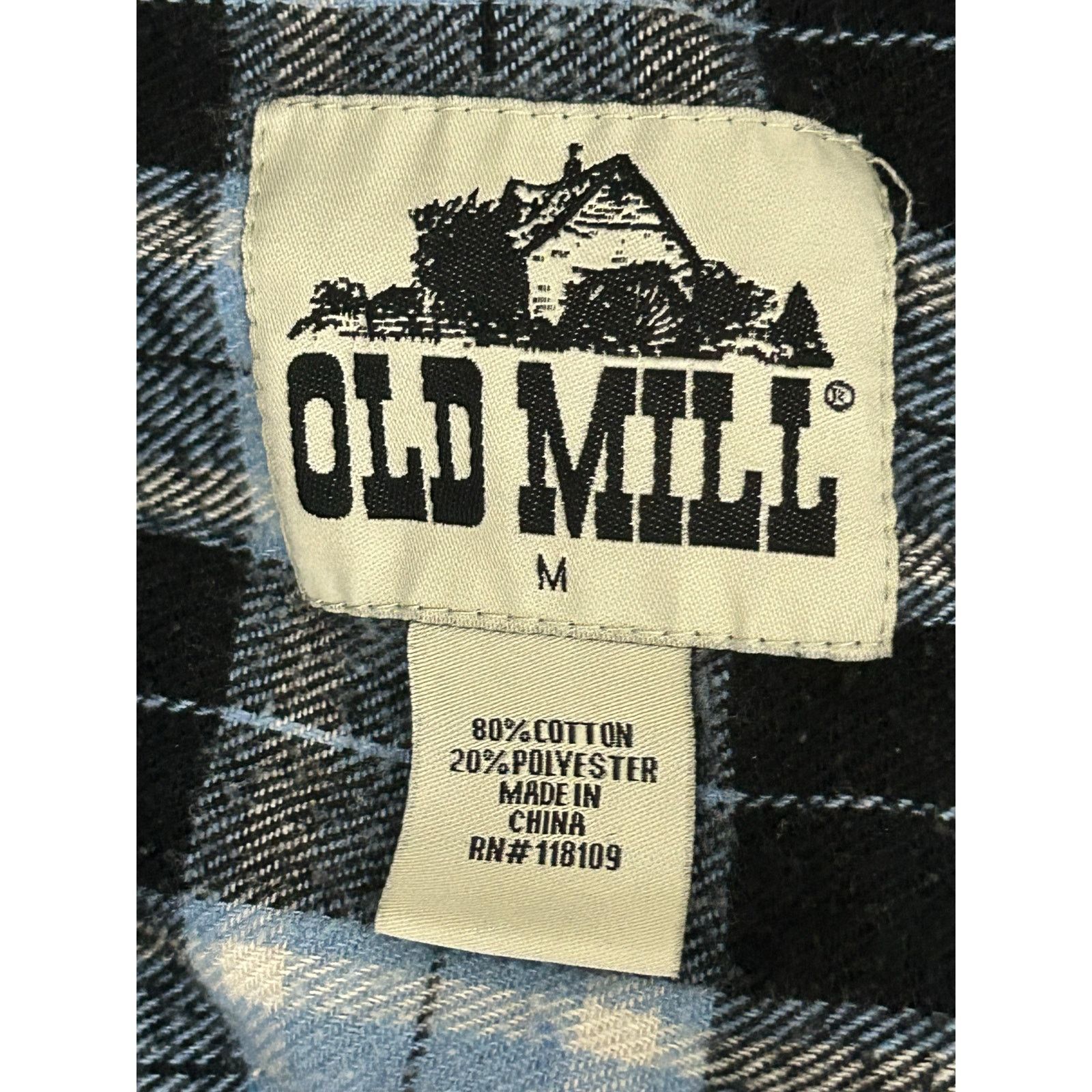 Other Old Mill Men Medium Blue Plaid Flannel Shirt Cotton Workwear Size US M / EU 48-50 / 2 - 4 Thumbnail
