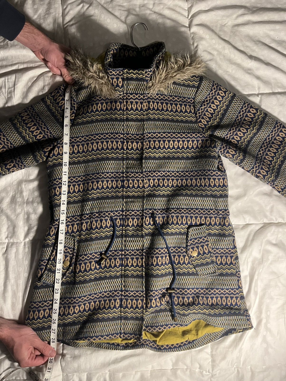 Mossimo Mossimo Vintage Wool Jacket with Fur Hood Size XL / US 12-14 / IT 48-50 - 5 Thumbnail
