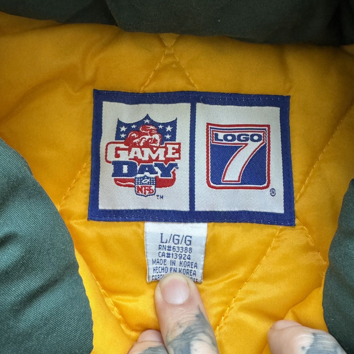 Logo 7 vintage logo 7 green bay packers quilted coat Size US L / EU 52-54 / 3 - 6 Thumbnail